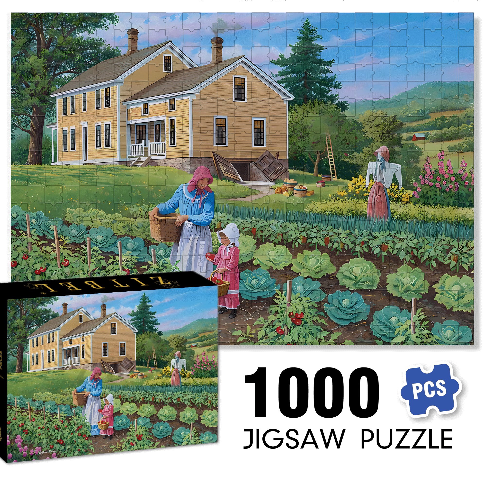 Worth the Work 500pcs/1000pcs Jigsaw Puzzle, Scratch-Resistant, Interactive Family Game & Brain-Boosting DIY Decor, Perfect for Halloween, Christmas & New Year Gifts, Family Puzzle Game