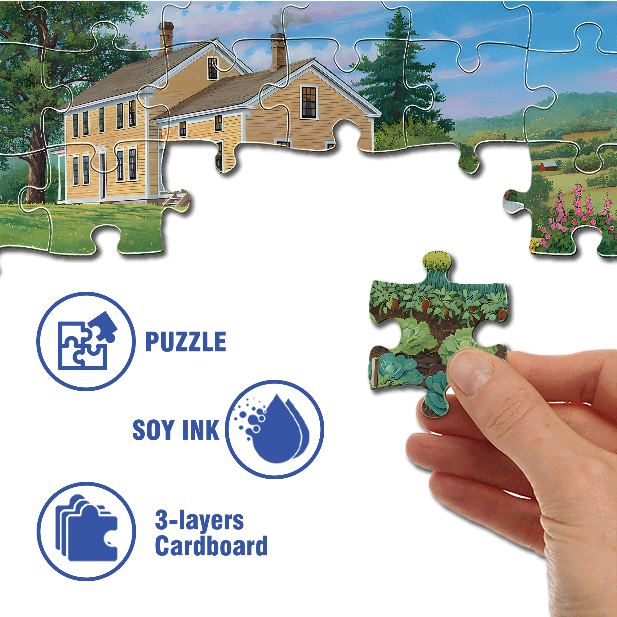 Worth the Work 500pcs/1000pcs Jigsaw Puzzle, Scratch-Resistant, Interactive Family Game & Brain-Boosting DIY Decor, Perfect for Halloween, Christmas & New Year Gifts, Family Puzzle Game