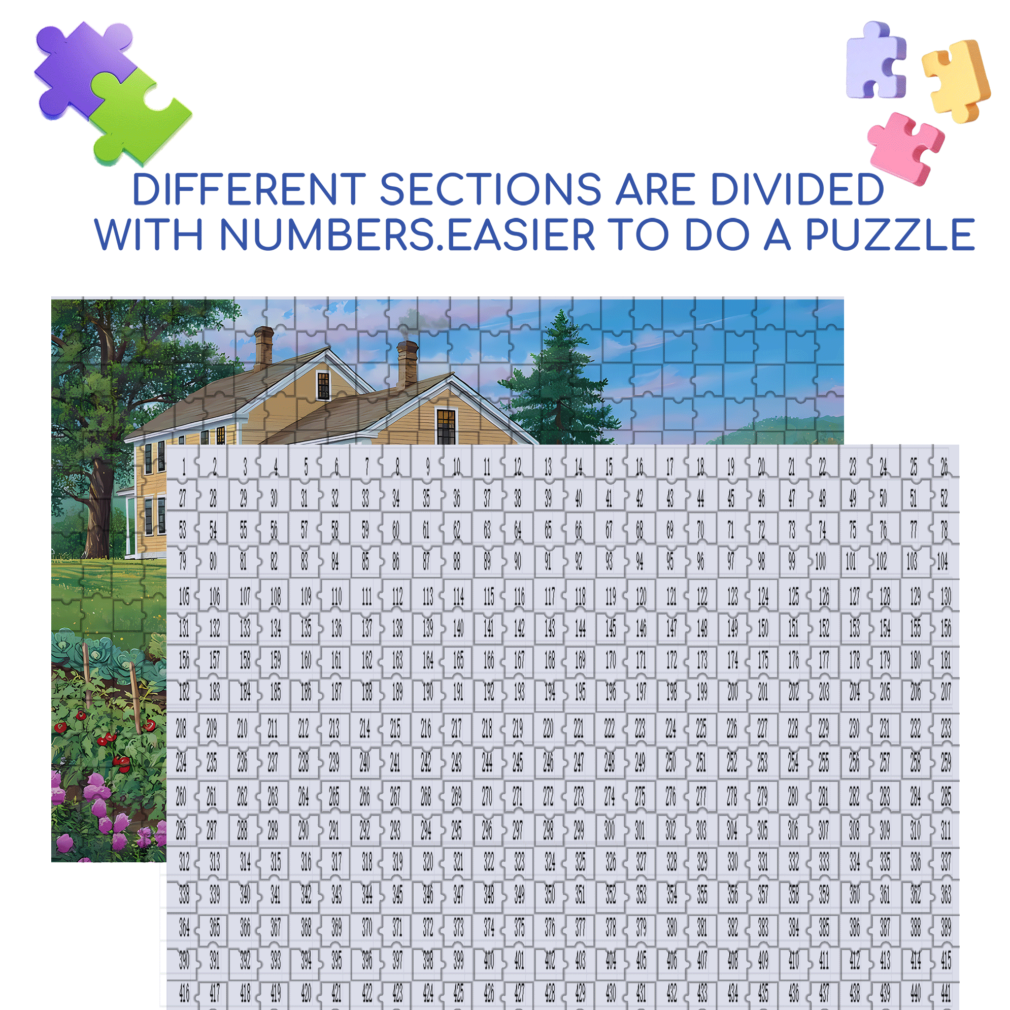 Worth the Work 500pcs/1000pcs Jigsaw Puzzle, Scratch-Resistant, Interactive Family Game & Brain-Boosting DIY Decor, Perfect for Halloween, Christmas & New Year Gifts, Family Puzzle Game