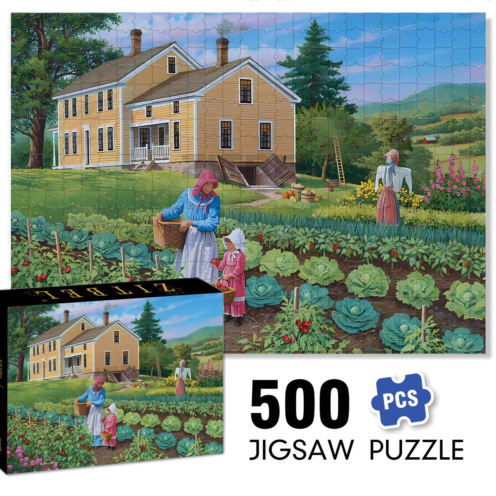 Worth the Work 500pcs/1000pcs Jigsaw Puzzle, Scratch-Resistant, Interactive Family Game & Brain-Boosting DIY Decor, Perfect for Halloween, Christmas & New Year Gifts, Family Puzzle Game