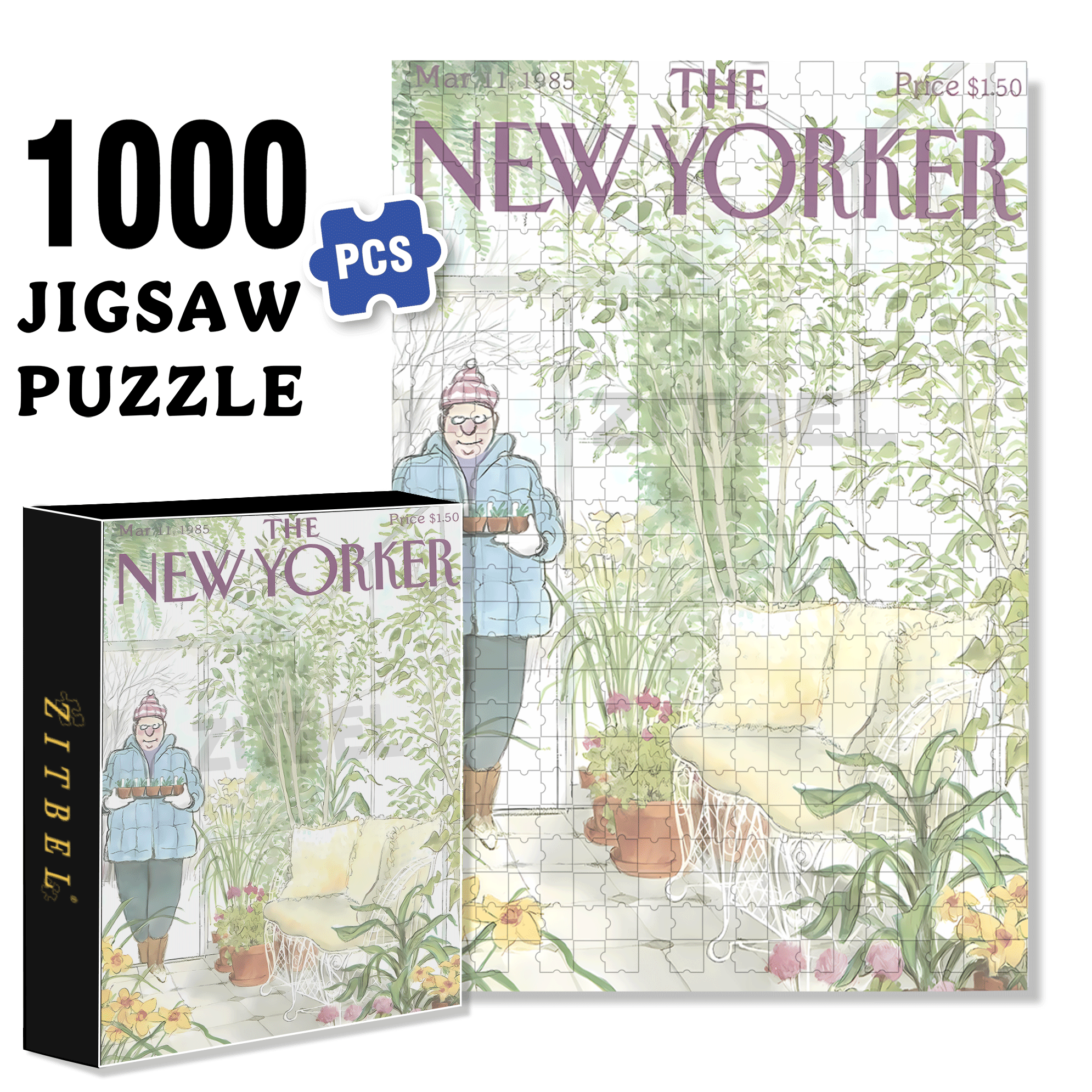 A Corner Of The Greenhouse 500pcs/1000pcs Jigsaw Puzzle, Scratch-Resistant, Interactive Family Game & Brain-Boosting DIY Decor, Perfect for Halloween, Christmas & New Year Gifts, Family Puzzle Game