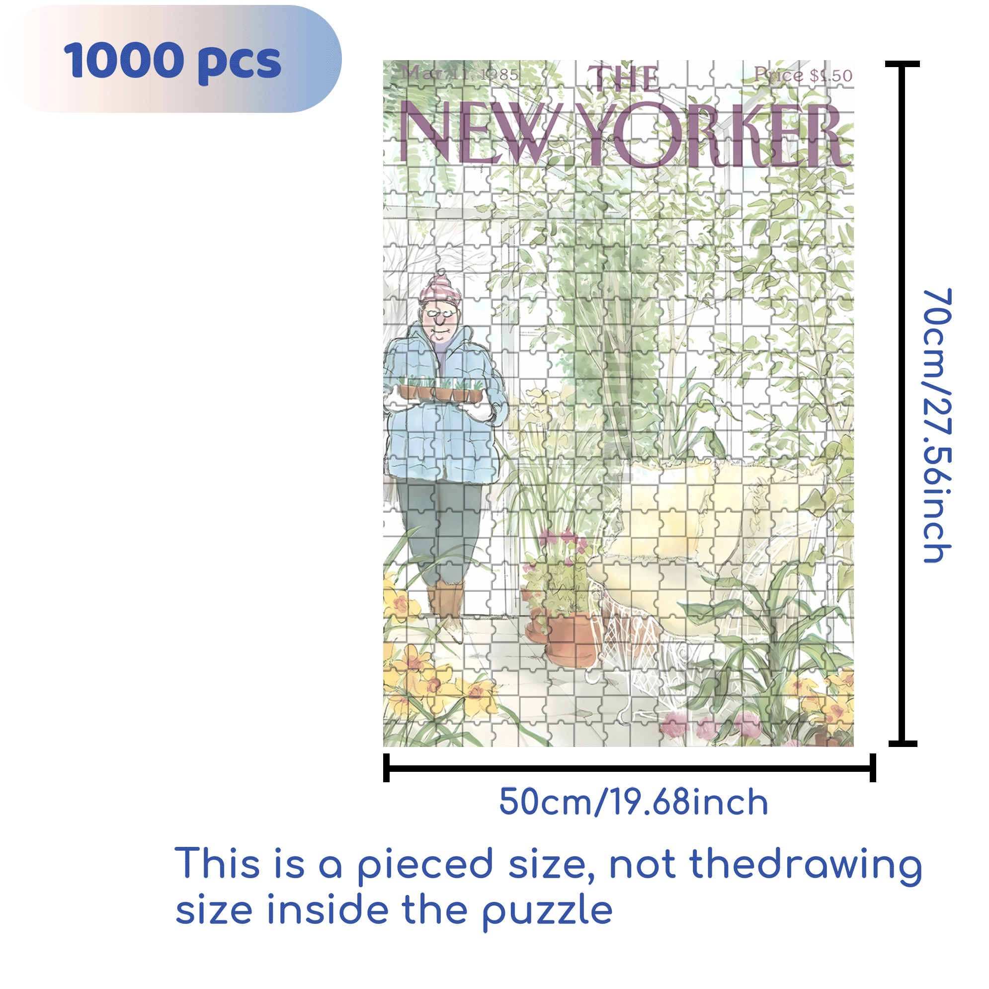A Corner Of The Greenhouse 500pcs/1000pcs Jigsaw Puzzle, Scratch-Resistant, Interactive Family Game & Brain-Boosting DIY Decor, Perfect for Halloween, Christmas & New Year Gifts, Family Puzzle Game