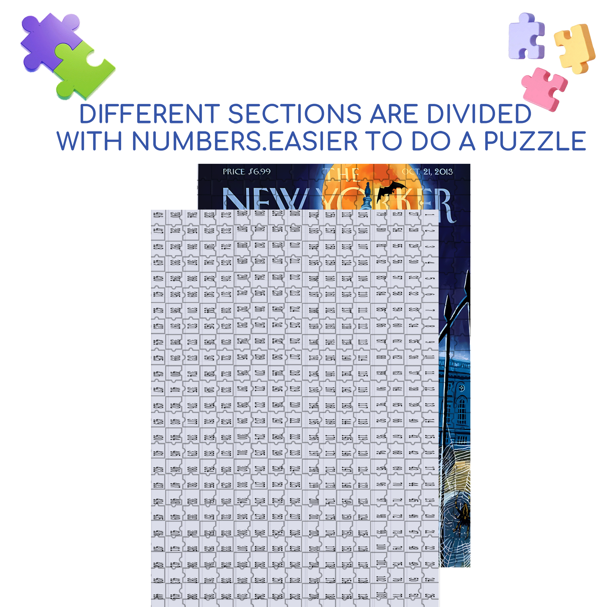 A Terrifying Night 500pcs/1000pcs Jigsaw Puzzle, Scratch-Resistant, Interactive Family Game & Brain-Boosting DIY Decor, Perfect for Halloween, Christmas & New Year Gifts, Family Puzzle Game