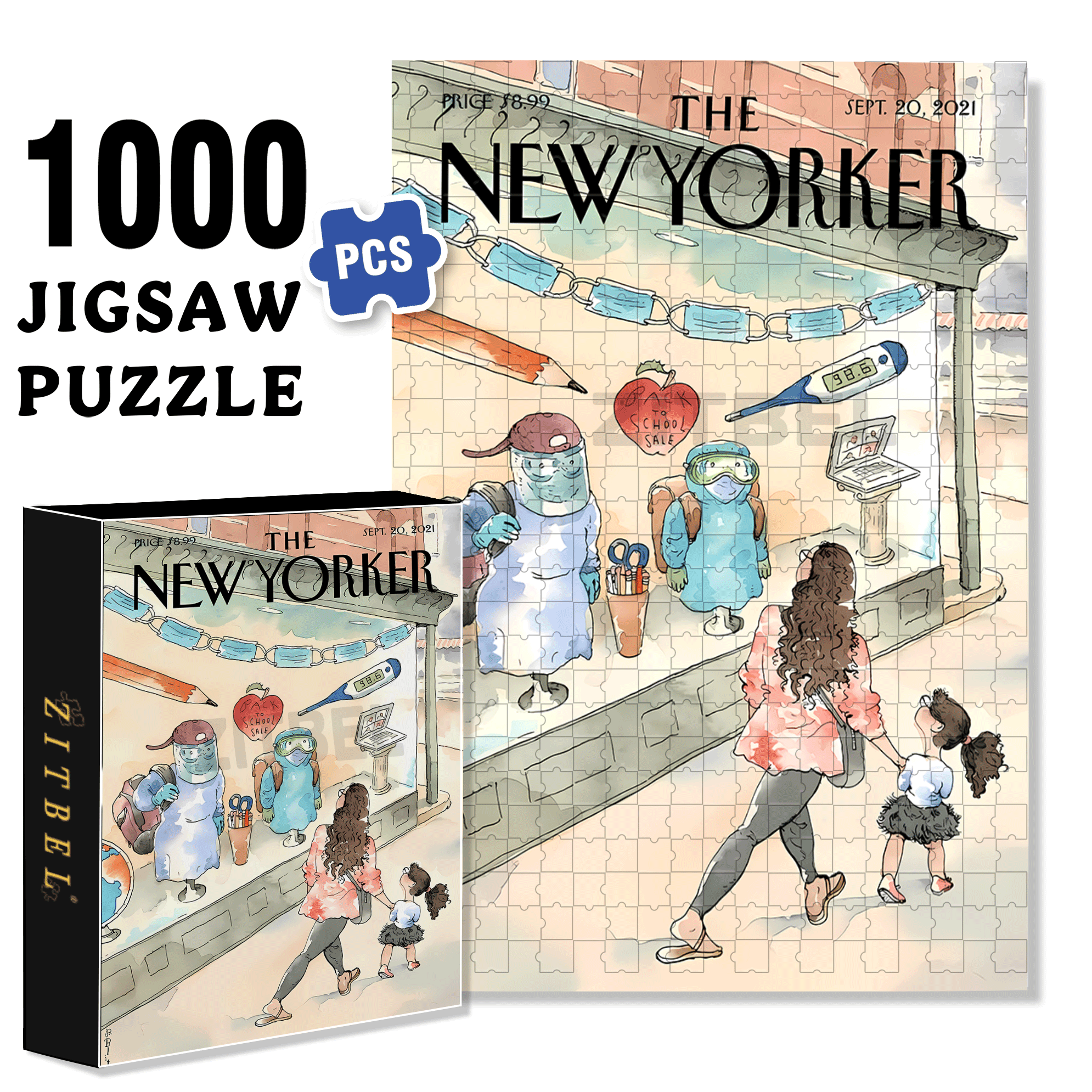 Back To School Sale 500pcs/1000pcs Jigsaw Puzzle, Scratch-Resistant, Interactive Family Game & Brain-Boosting DIY Decor, Perfect for Halloween, Christmas & New Year Gifts, Family Puzzle Game