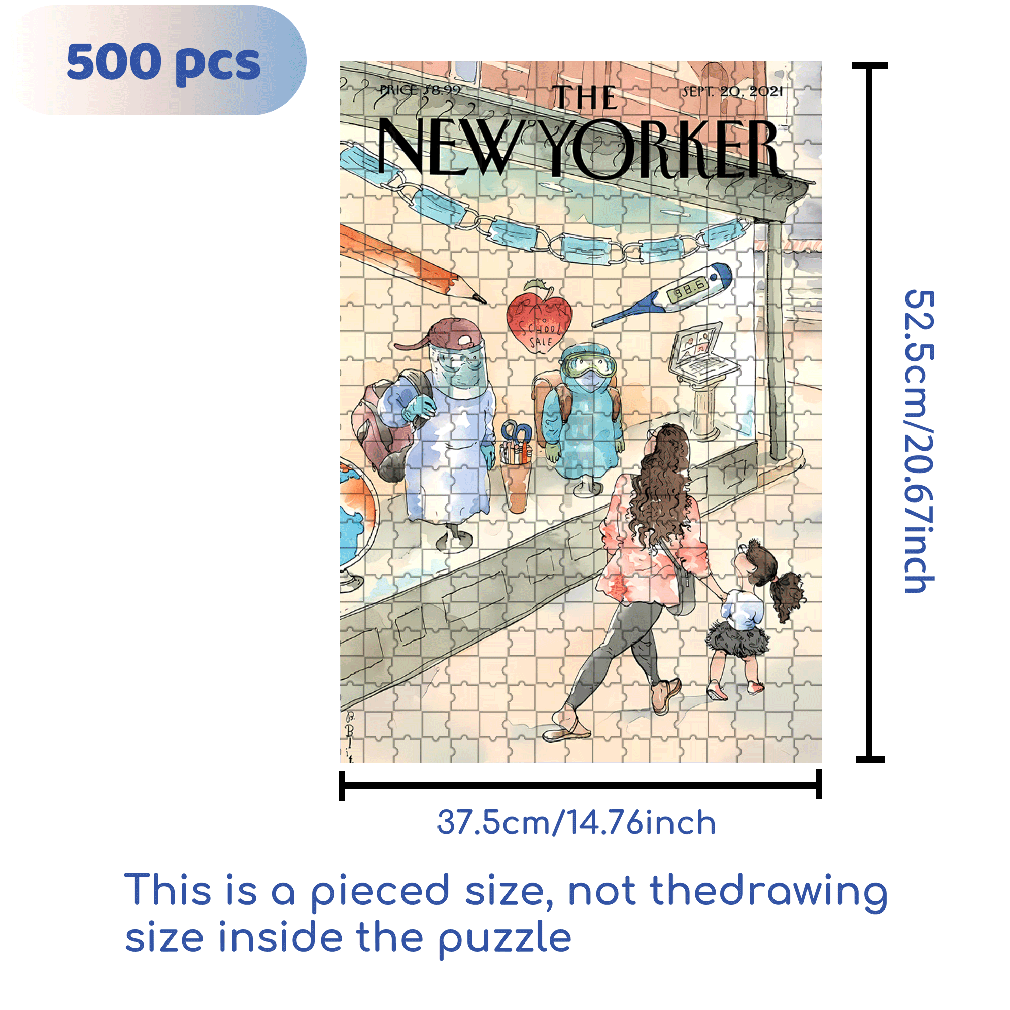 Back To School Sale 500pcs/1000pcs Jigsaw Puzzle, Scratch-Resistant, Interactive Family Game & Brain-Boosting DIY Decor, Perfect for Halloween, Christmas & New Year Gifts, Family Puzzle Game