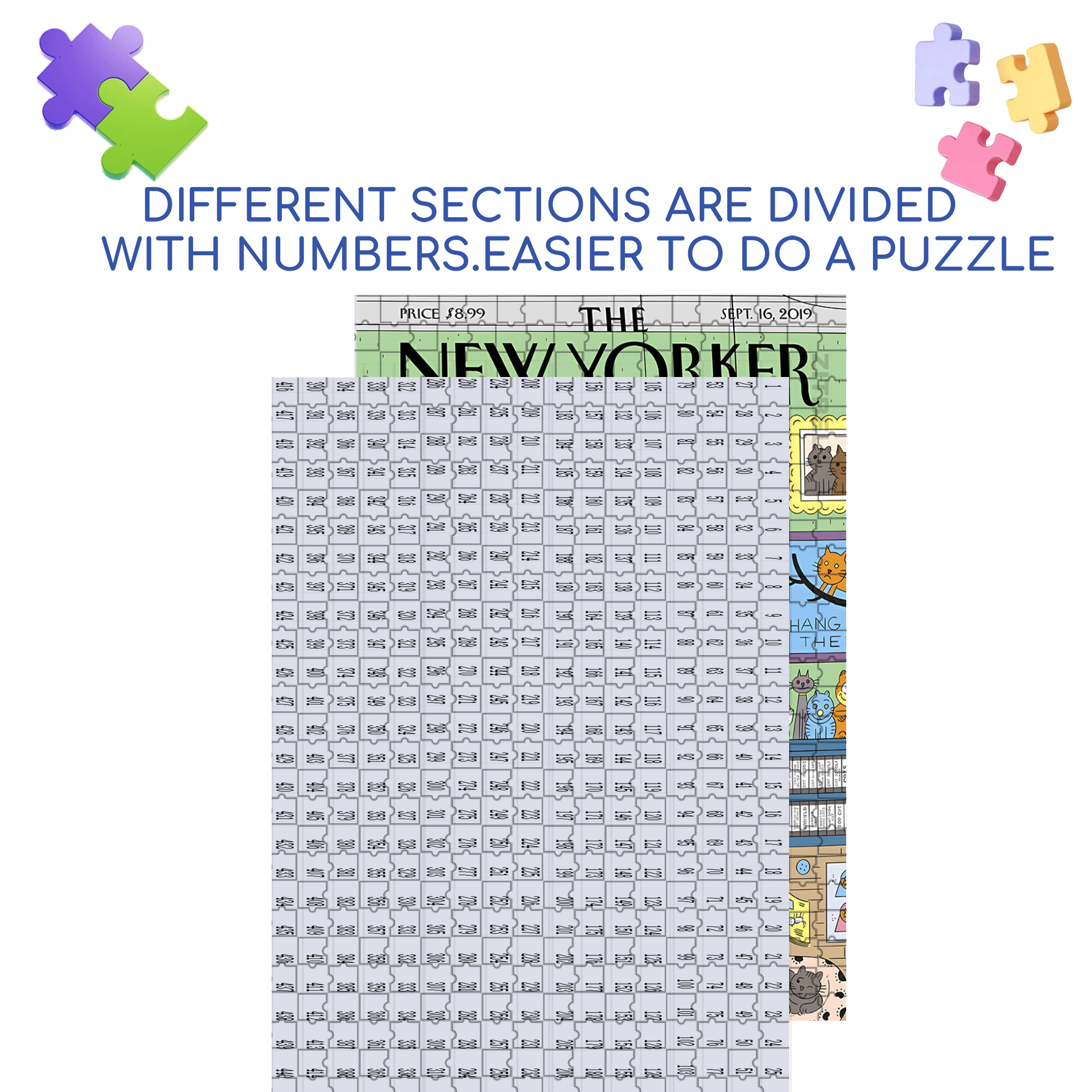 Beware Of Cats 500pcs/1000pcs Jigsaw Puzzle, Scratch-Resistant, Interactive Family Game & Brain-Boosting DIY Decor, Perfect for Halloween, Christmas & New Year Gifts, Family Puzzle Game