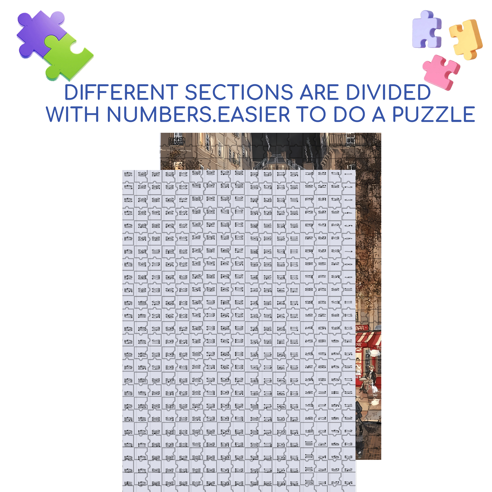 Cafe & Bar 500pcs/1000pcs Jigsaw Puzzle, Scratch-Resistant, Interactive Family Game & Brain-Boosting DIY Decor, Perfect for Halloween, Christmas & New Year Gifts, Family Puzzle Game