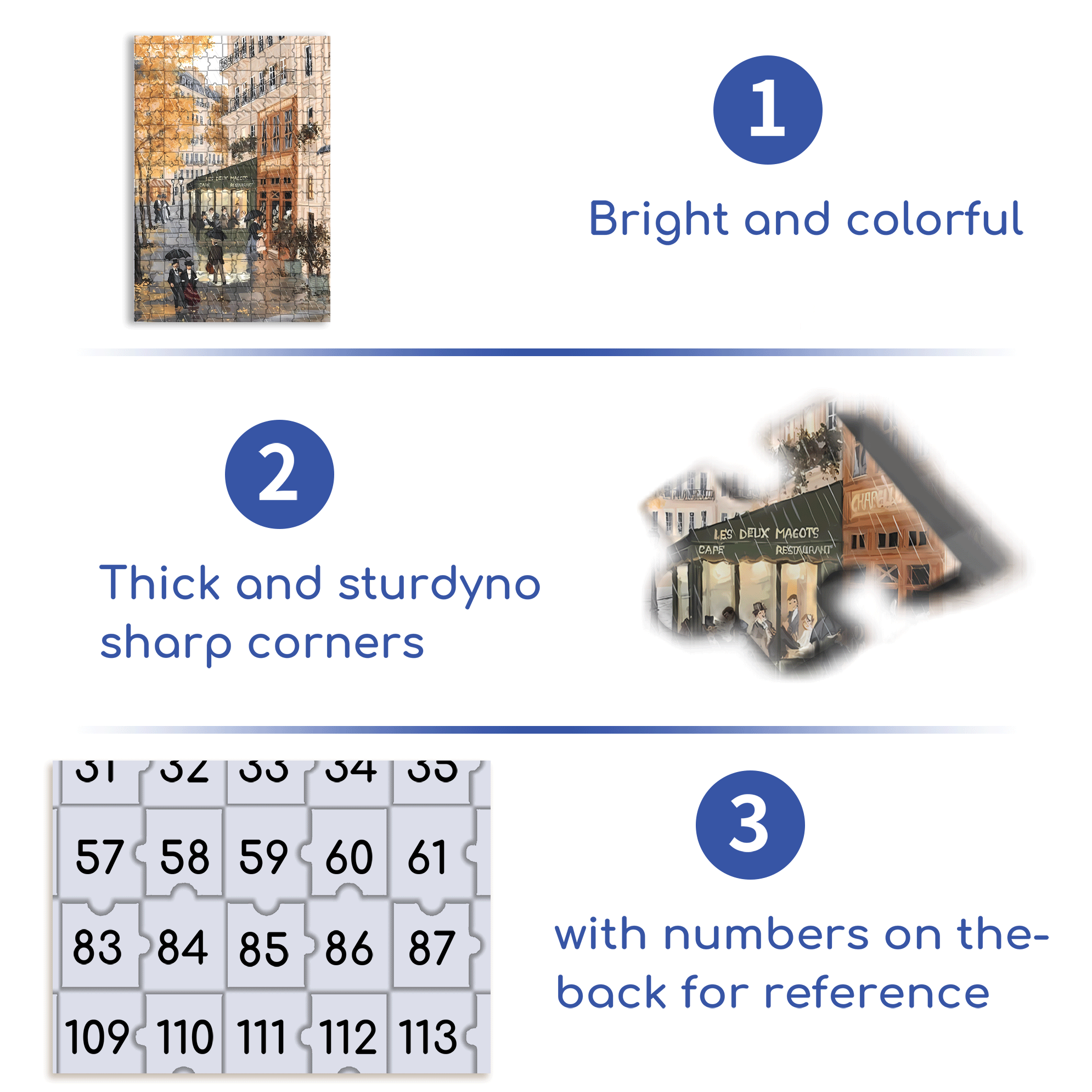 Cafe & Restaurant 500pcs/1000pcs Jigsaw Puzzle, Scratch-Resistant, Interactive Family Game & Brain-Boosting DIY Decor, Perfect for Halloween, Christmas & New Year Gifts, Family Puzzle Game