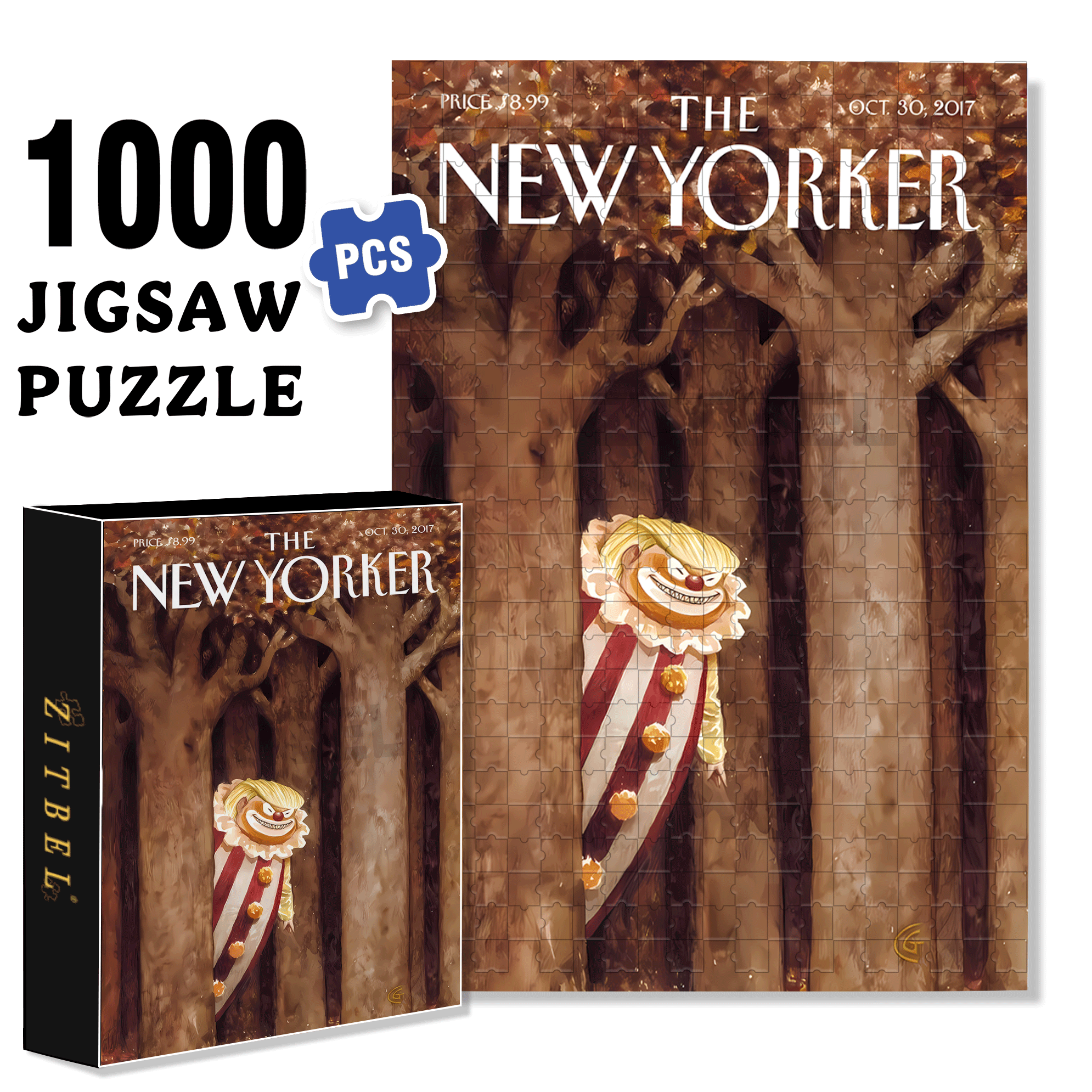 Chuckle 500pcs/1000pcs Jigsaw Puzzle, Scratch-Resistant, Interactive Family Game & Brain-Boosting DIY Decor, Perfect for Halloween, Christmas & New Year Gifts, Family Puzzle Game