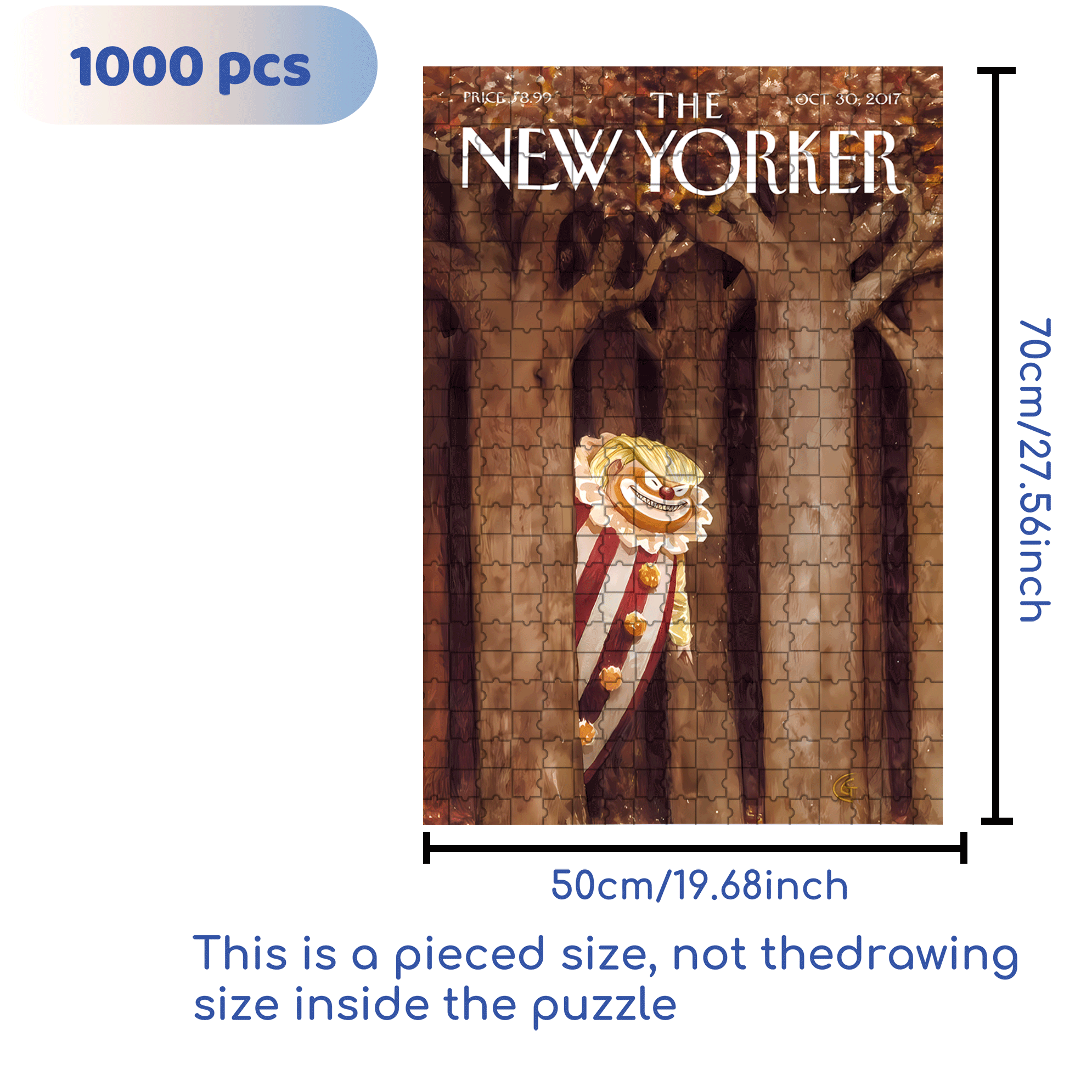 Chuckle 500pcs/1000pcs Jigsaw Puzzle, Scratch-Resistant, Interactive Family Game & Brain-Boosting DIY Decor, Perfect for Halloween, Christmas & New Year Gifts, Family Puzzle Game