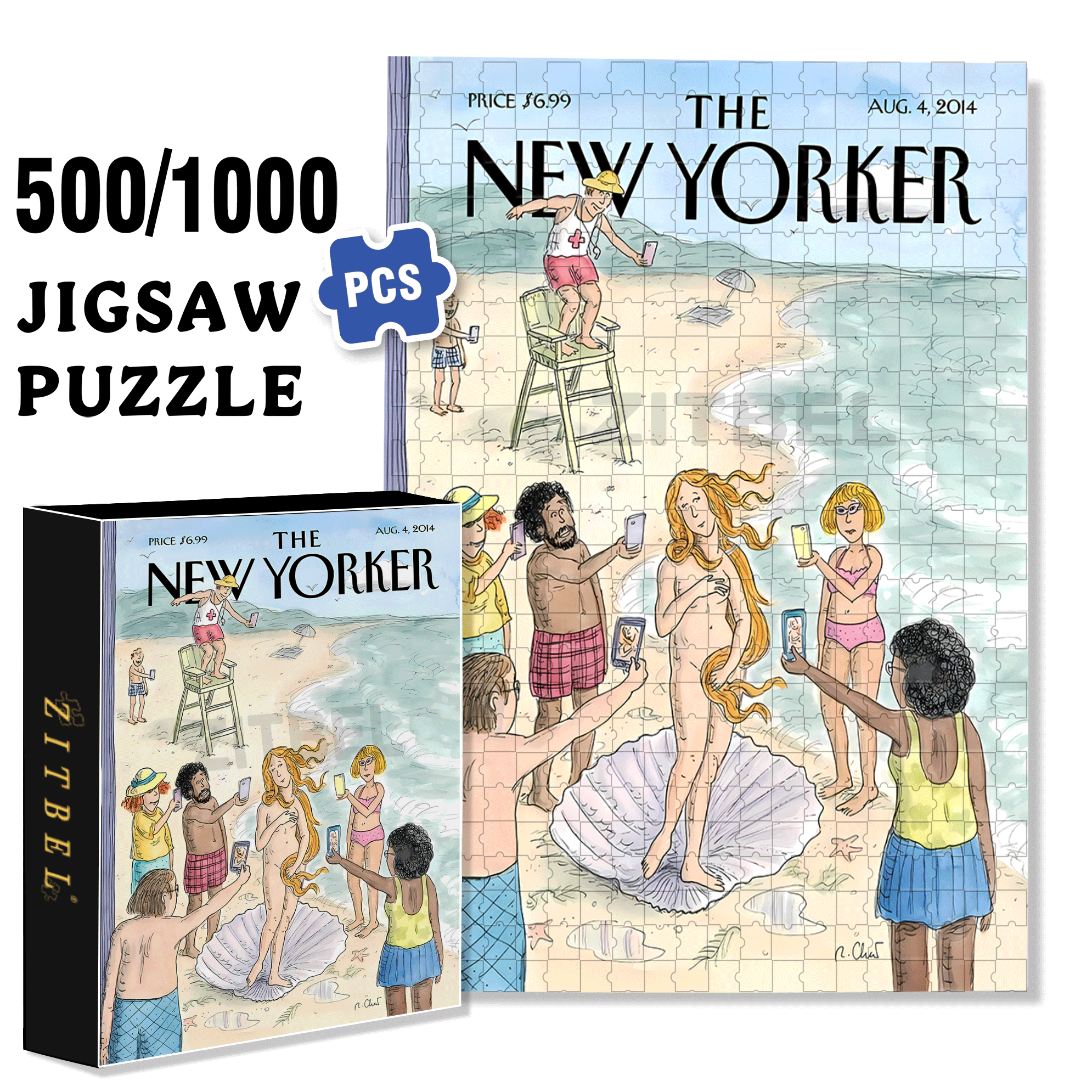 Clam Essence 500pcs/1000pcs Jigsaw Puzzle, Scratch-Resistant, Interactive Family Game & Brain-Boosting DIY Decor, Perfect for Halloween, Christmas & New Year Gifts, Family Puzzle Game