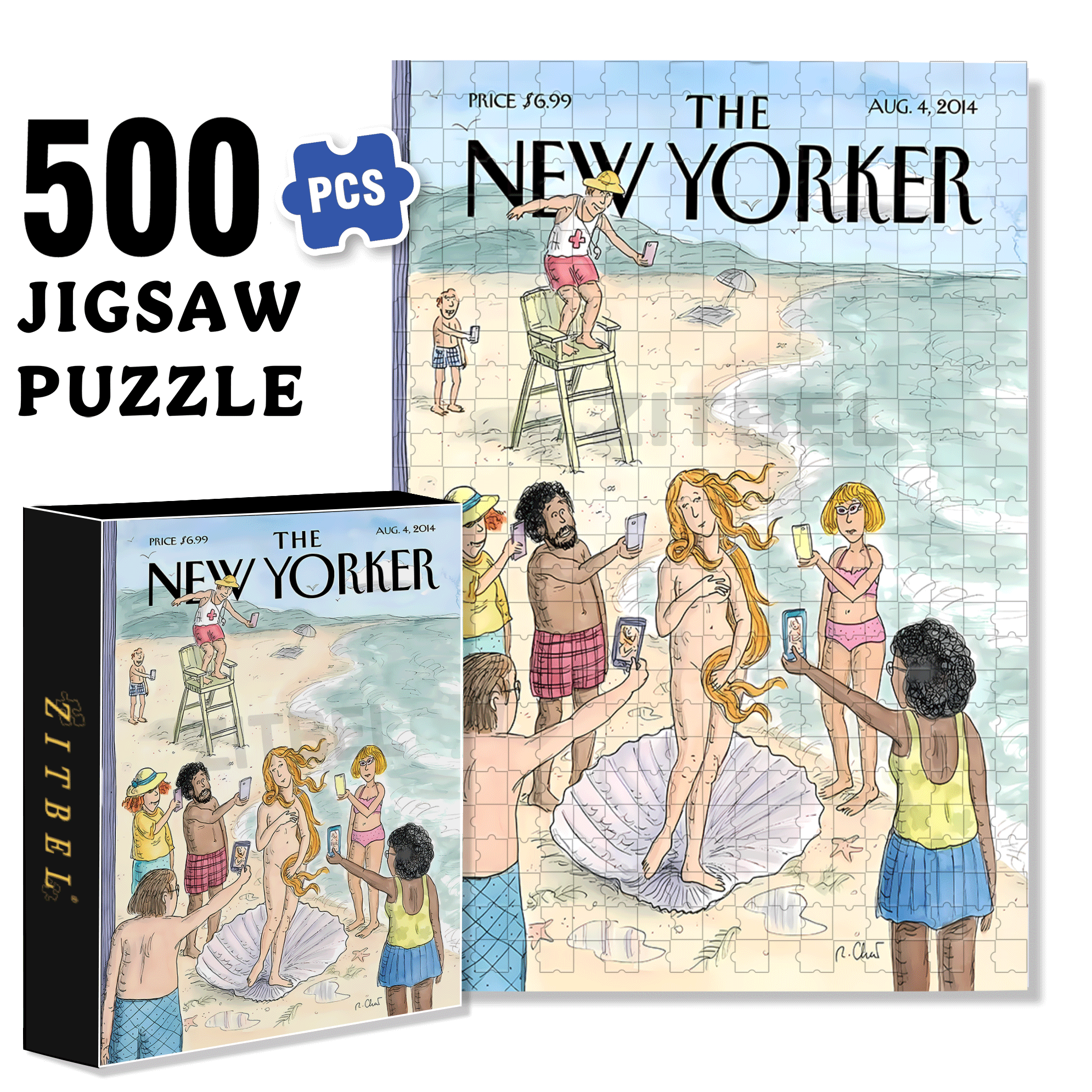 Clam Essence 500pcs/1000pcs Jigsaw Puzzle, Scratch-Resistant, Interactive Family Game & Brain-Boosting DIY Decor, Perfect for Halloween, Christmas & New Year Gifts, Family Puzzle Game