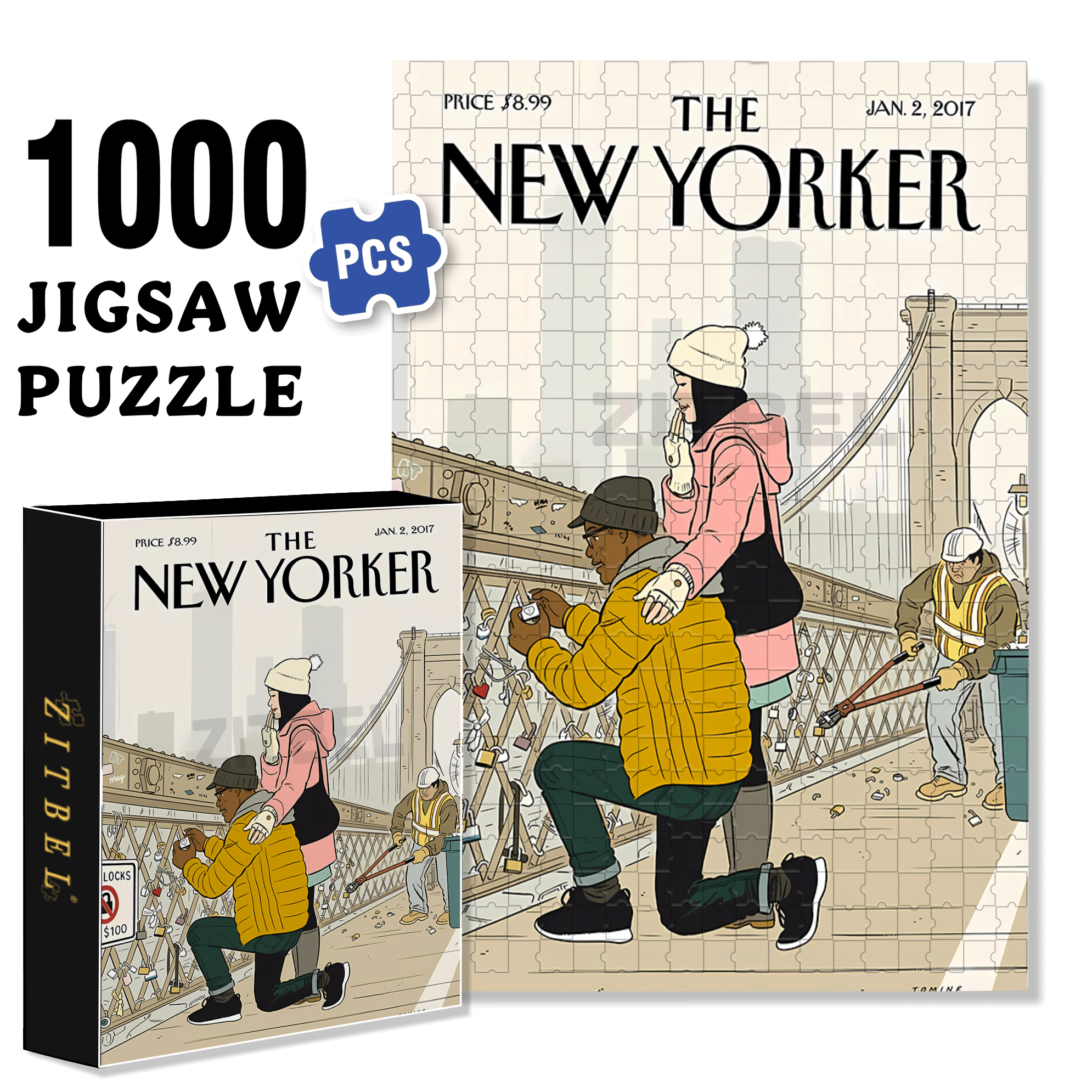 Do Not Lock 500pcs/1000pcs Jigsaw Puzzle, Scratch-Resistant, Interactive Family Game & Brain-Boosting DIY Decor, Perfect for Halloween, Christmas & New Year Gifts, Family Puzzle Game