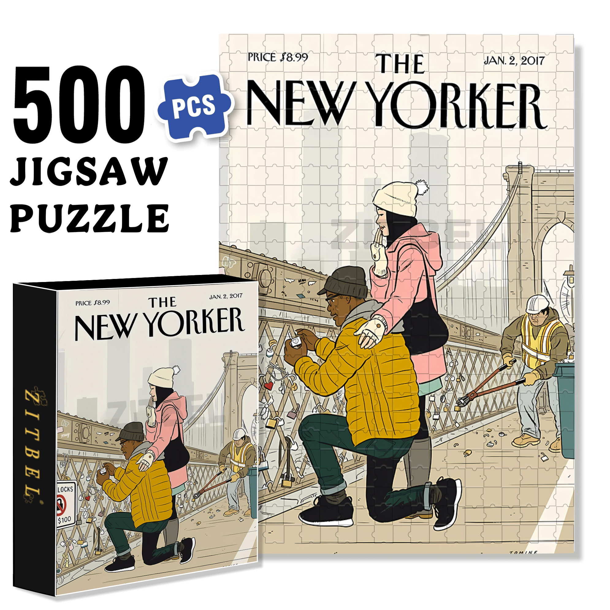 Do Not Lock 500pcs/1000pcs Jigsaw Puzzle, Scratch-Resistant, Interactive Family Game & Brain-Boosting DIY Decor, Perfect for Halloween, Christmas & New Year Gifts, Family Puzzle Game