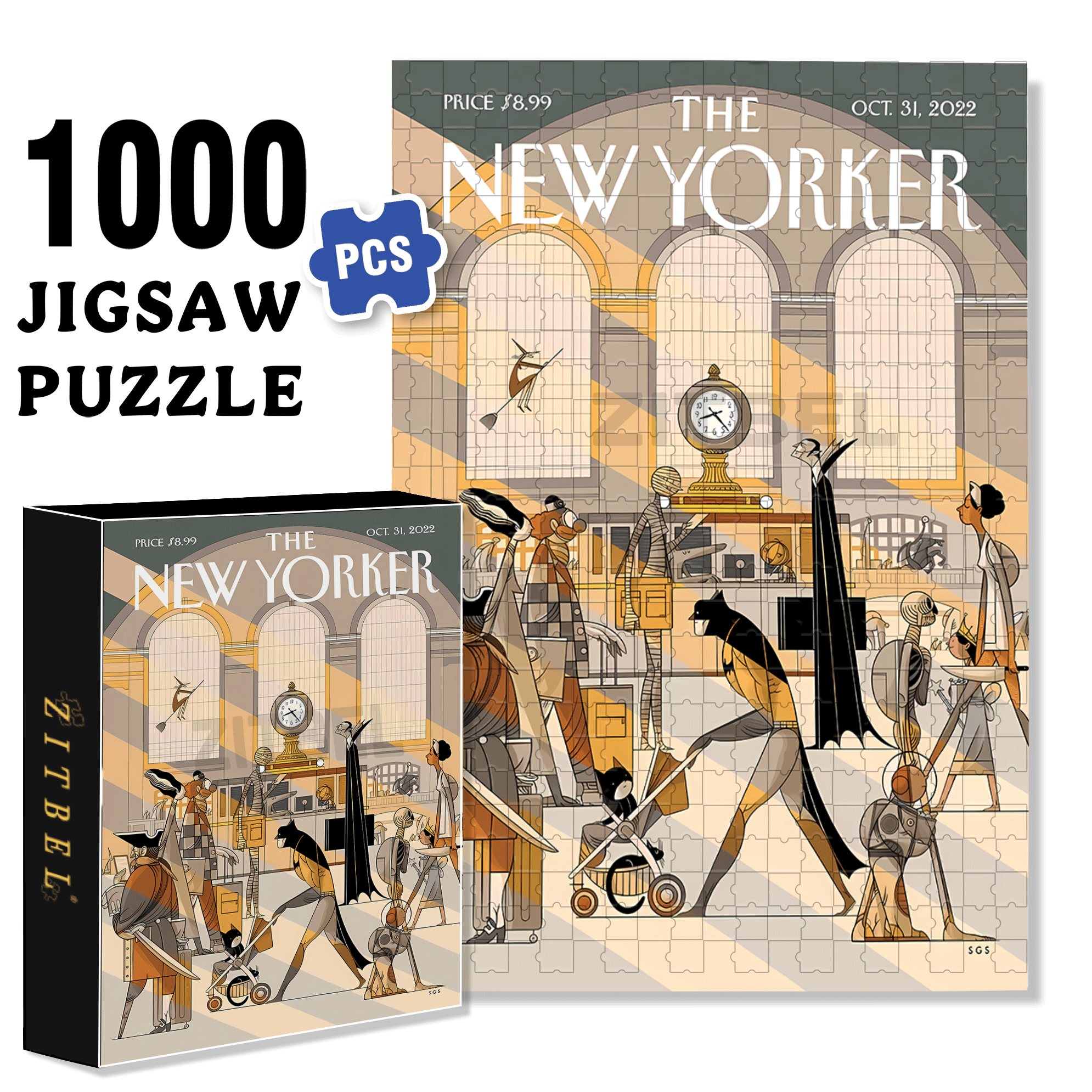 Eight Twenty-three 500pcs/1000pcs Jigsaw Puzzle, Scratch-Resistant, Interactive Family Game & Brain-Boosting DIY Decor, Perfect for Halloween, Christmas & New Year Gifts, Family Puzzle Game