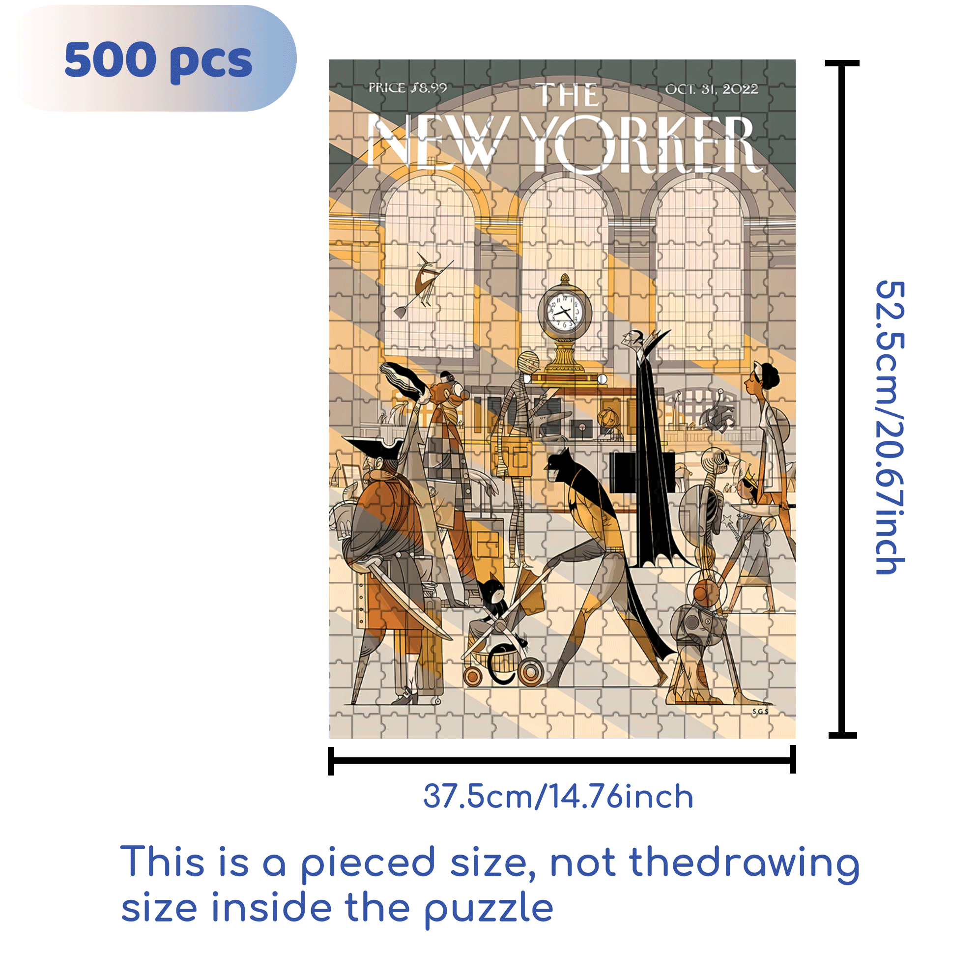 Eight Twenty-three 500pcs/1000pcs Jigsaw Puzzle, Scratch-Resistant, Interactive Family Game & Brain-Boosting DIY Decor, Perfect for Halloween, Christmas & New Year Gifts, Family Puzzle Game