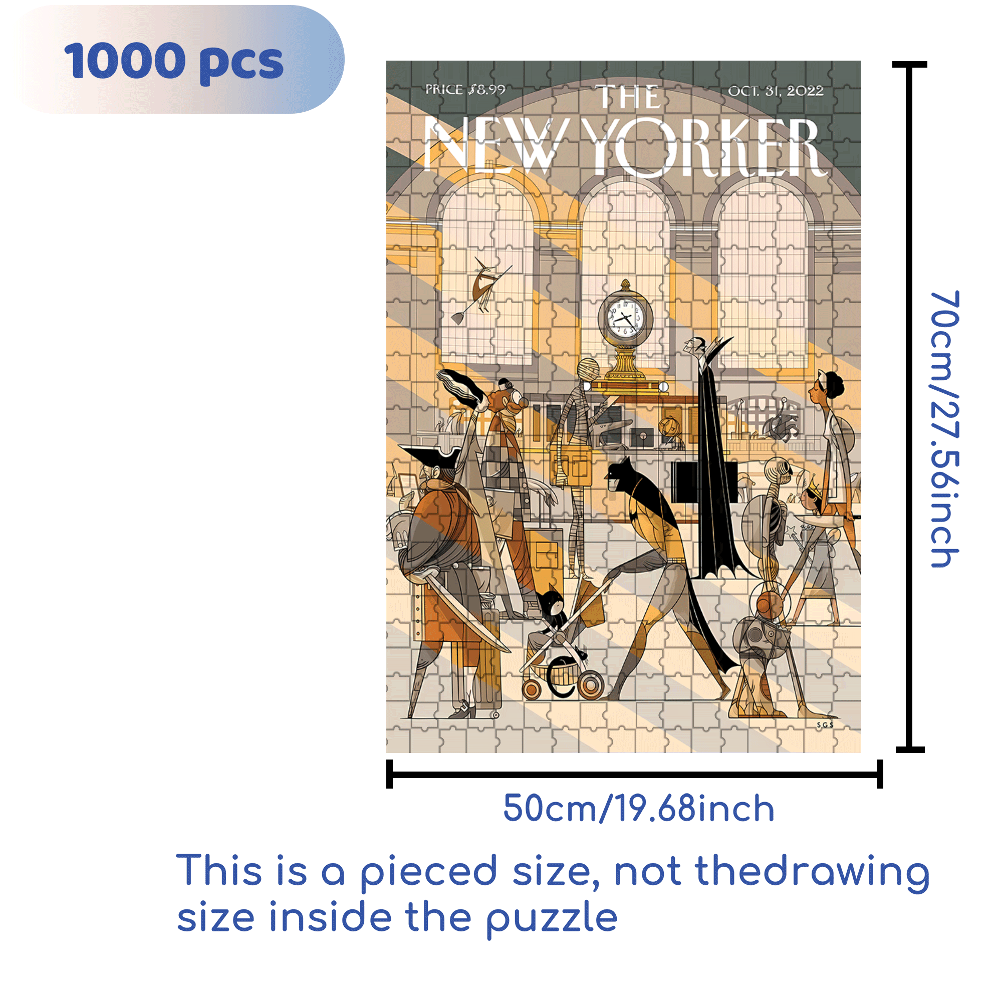 Eight Twenty-three 500pcs/1000pcs Jigsaw Puzzle, Scratch-Resistant, Interactive Family Game & Brain-Boosting DIY Decor, Perfect for Halloween, Christmas & New Year Gifts, Family Puzzle Game