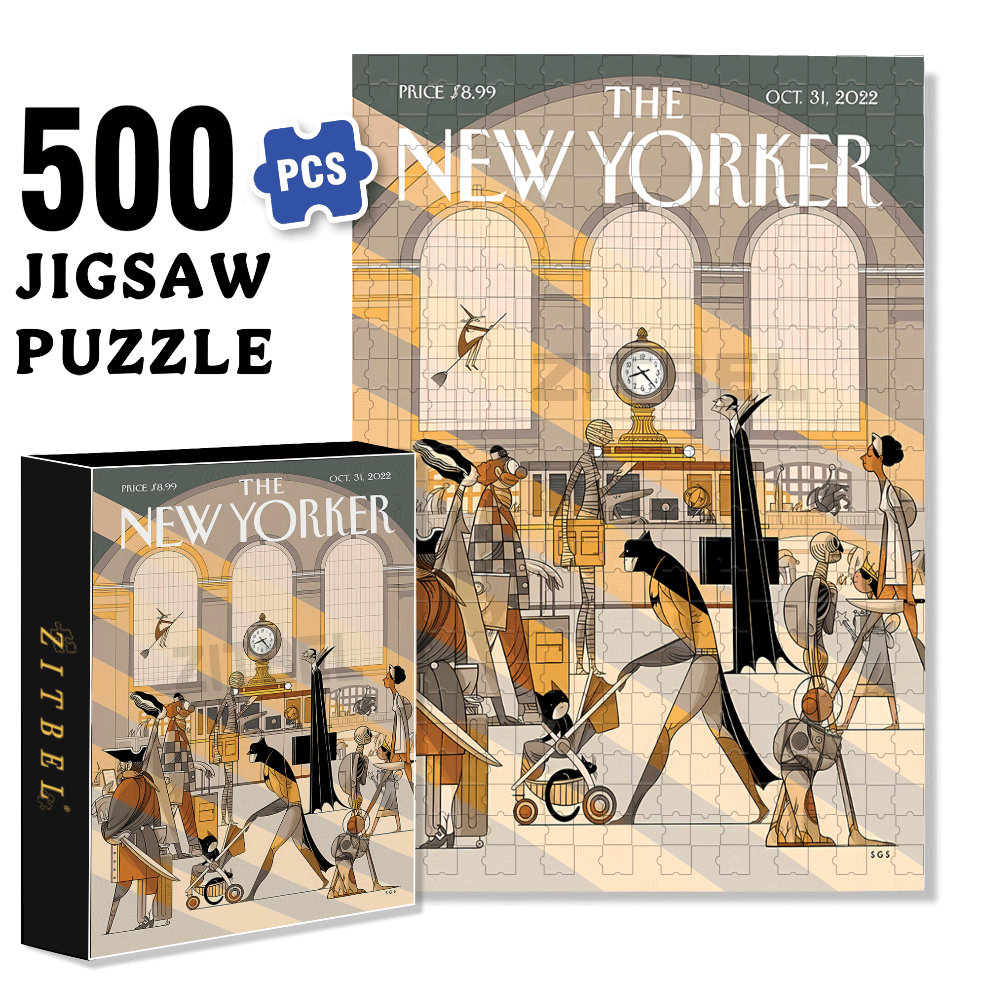 Eight Twenty-three 500pcs/1000pcs Jigsaw Puzzle, Scratch-Resistant, Interactive Family Game & Brain-Boosting DIY Decor, Perfect for Halloween, Christmas & New Year Gifts, Family Puzzle Game