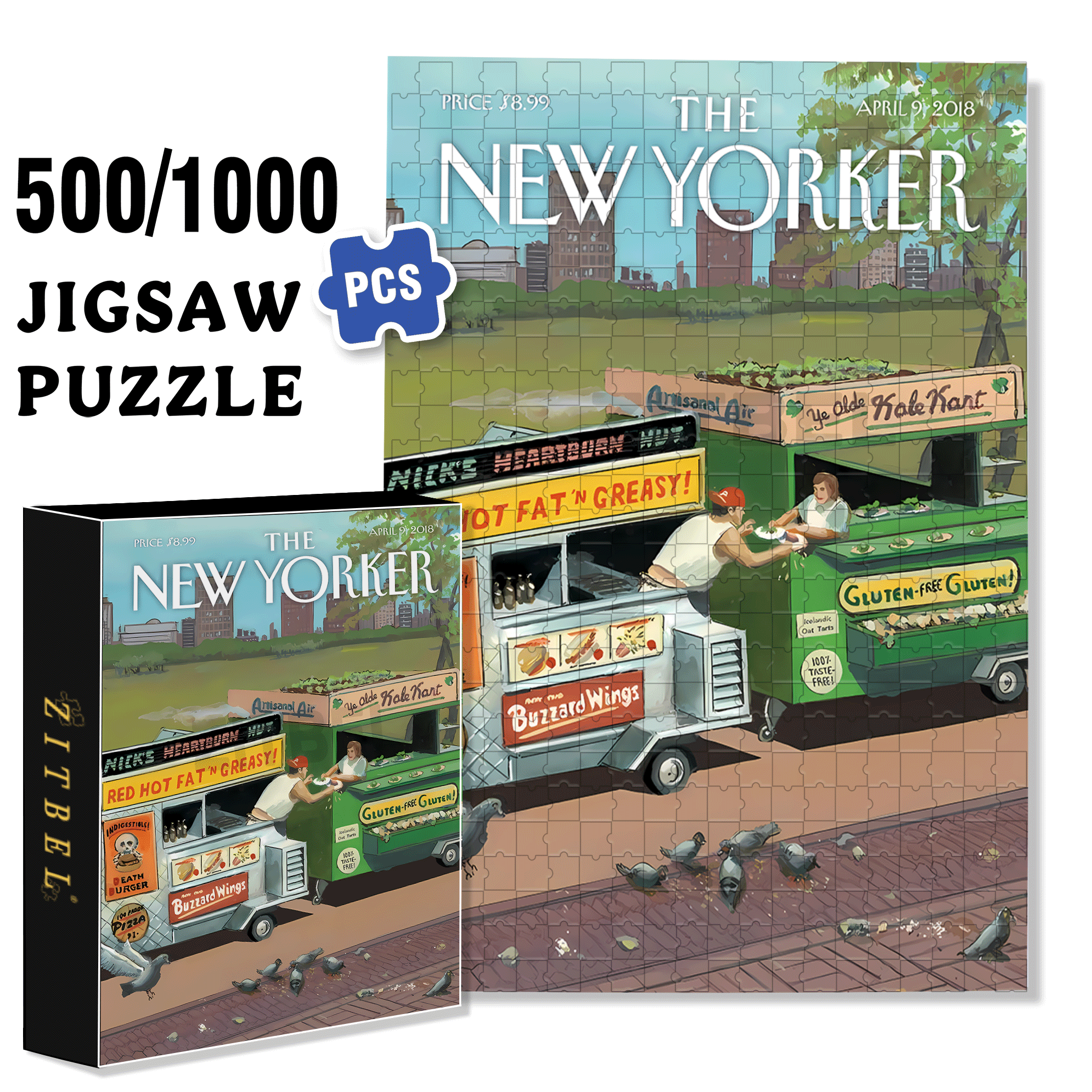 Exchange Flavors 500pcs/1000pcs Jigsaw Puzzle, Scratch-Resistant, Interactive Family Game & Brain-Boosting DIY Decor, Perfect for Halloween, Christmas & New Year Gifts, Family Puzzle Game