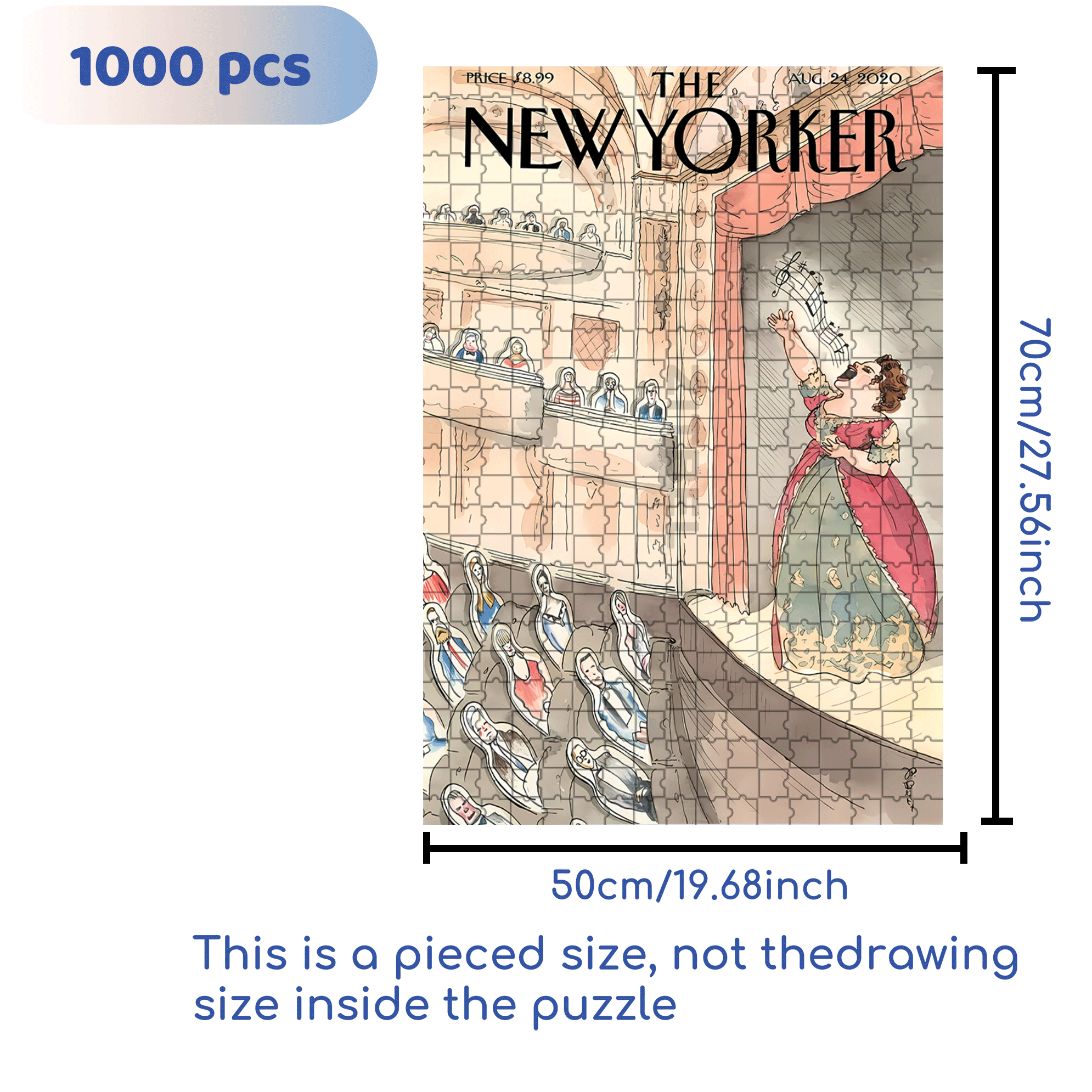 Fake Audience 500pcs/1000pcs Jigsaw Puzzle, Scratch-Resistant, Interactive Family Game & Brain-Boosting DIY Decor, Perfect for Halloween, Christmas & New Year Gifts, Family Puzzle Game