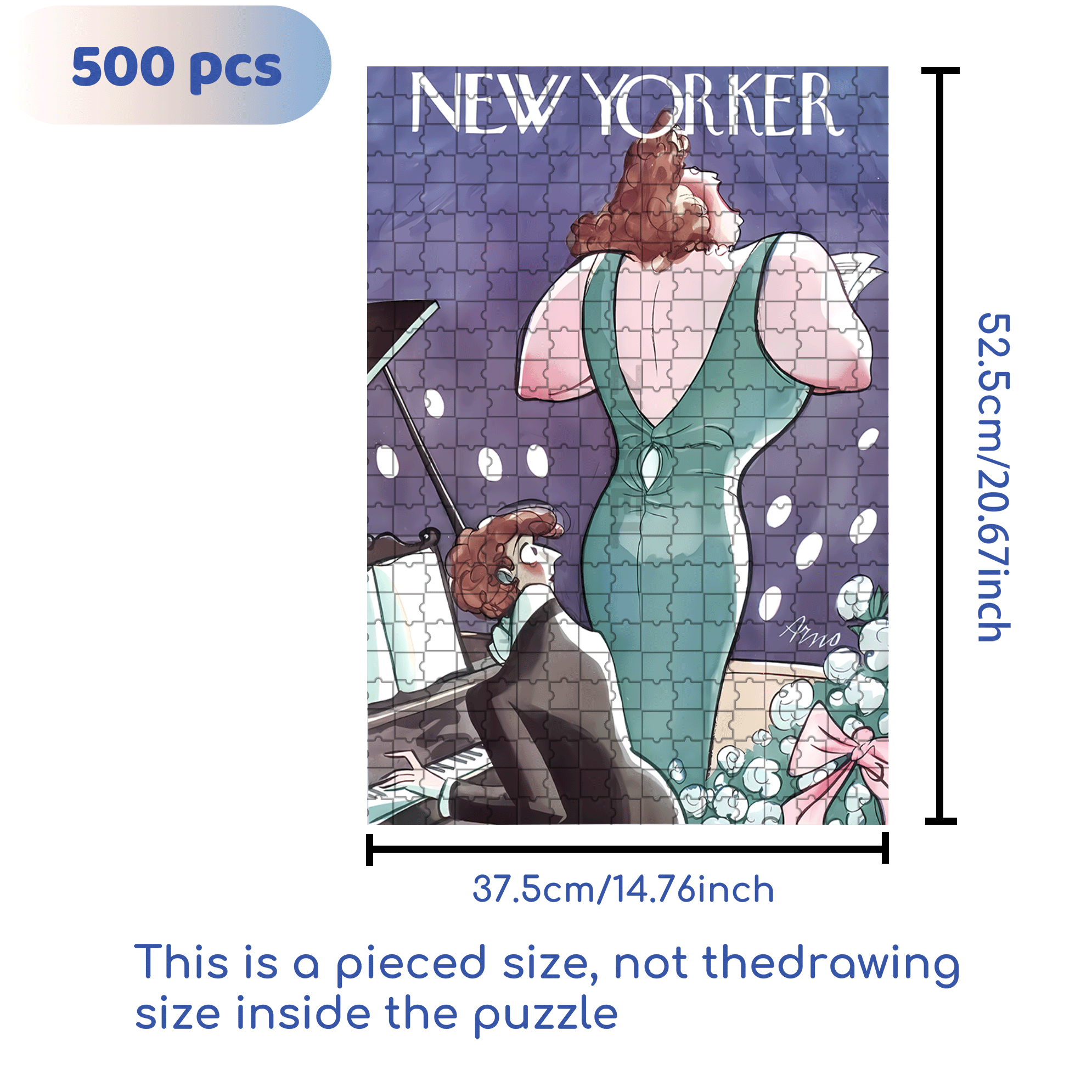 Female Singer 500pcs/1000pcs Jigsaw Puzzle, Scratch-Resistant, Interactive Family Game & Brain-Boosting DIY Decor, Perfect for Halloween, Christmas & New Year Gifts, Family Puzzle Game