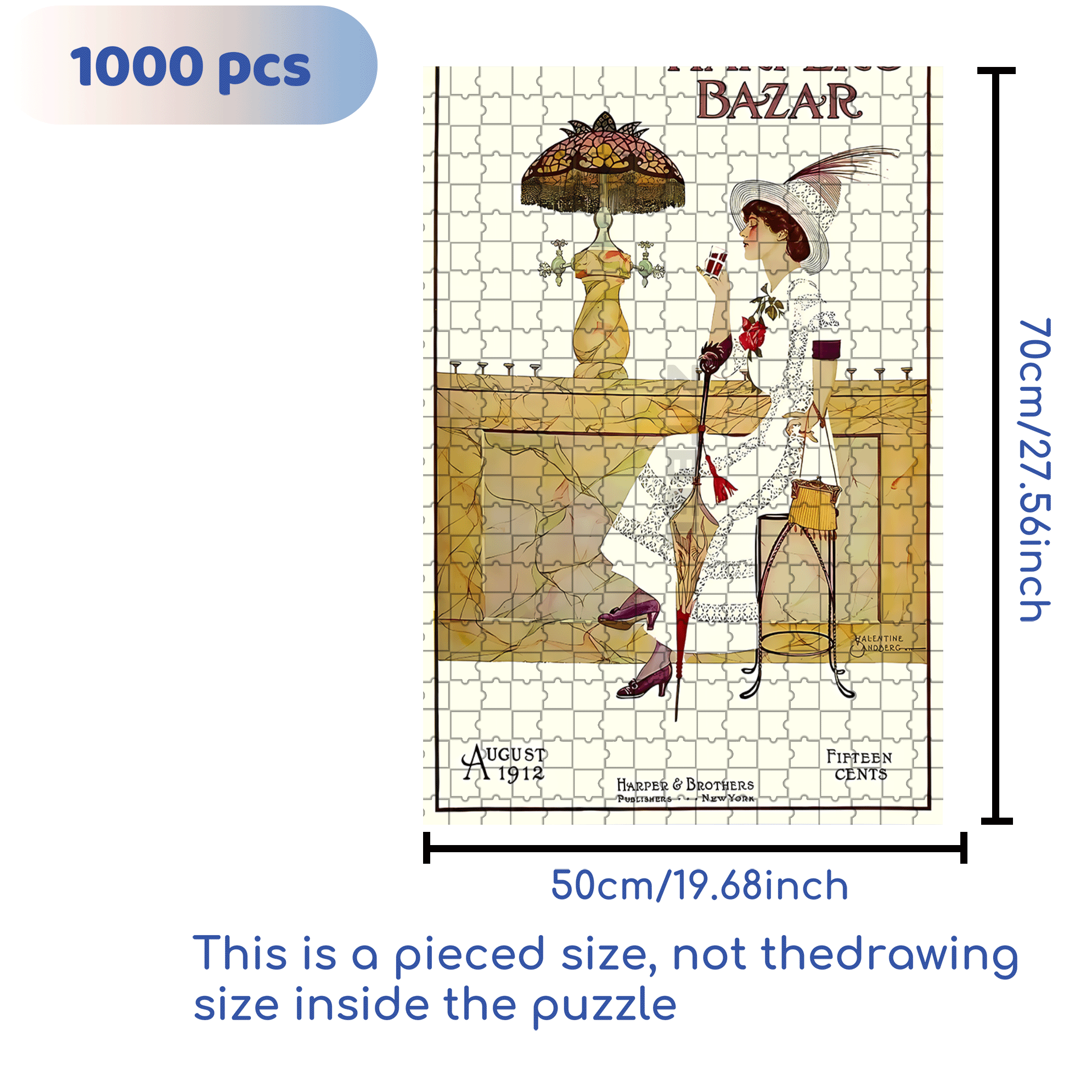 Happy Hour 2 500pcs/1000pcs Jigsaw Puzzle, Scratch-Resistant, Interactive Family Game & Brain-Boosting DIY Decor, Perfect for Halloween, Christmas & New Year Gifts, Family Puzzle Game
