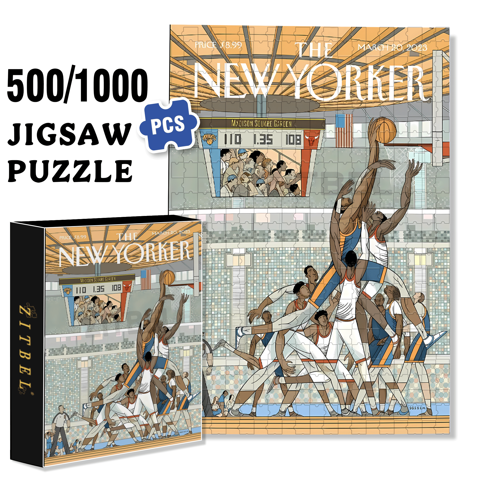 Intense Competition 500pcs/1000pcs Jigsaw Puzzle, Scratch-Resistant, Interactive Family Game & Brain-Boosting DIY Decor, Perfect for Halloween, Christmas & New Year Gifts, Family Puzzle Game