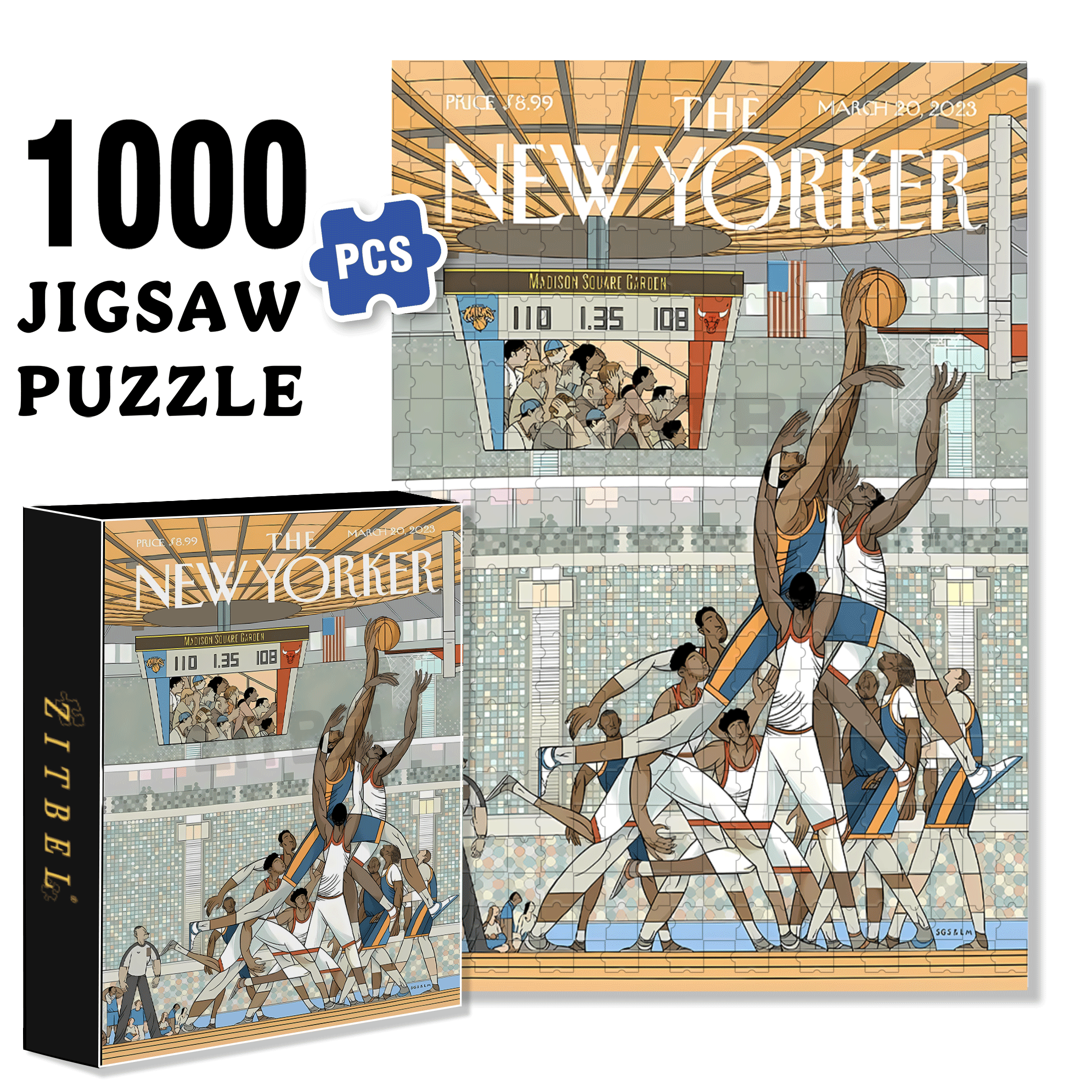 Intense Competition 500pcs/1000pcs Jigsaw Puzzle, Scratch-Resistant, Interactive Family Game & Brain-Boosting DIY Decor, Perfect for Halloween, Christmas & New Year Gifts, Family Puzzle Game