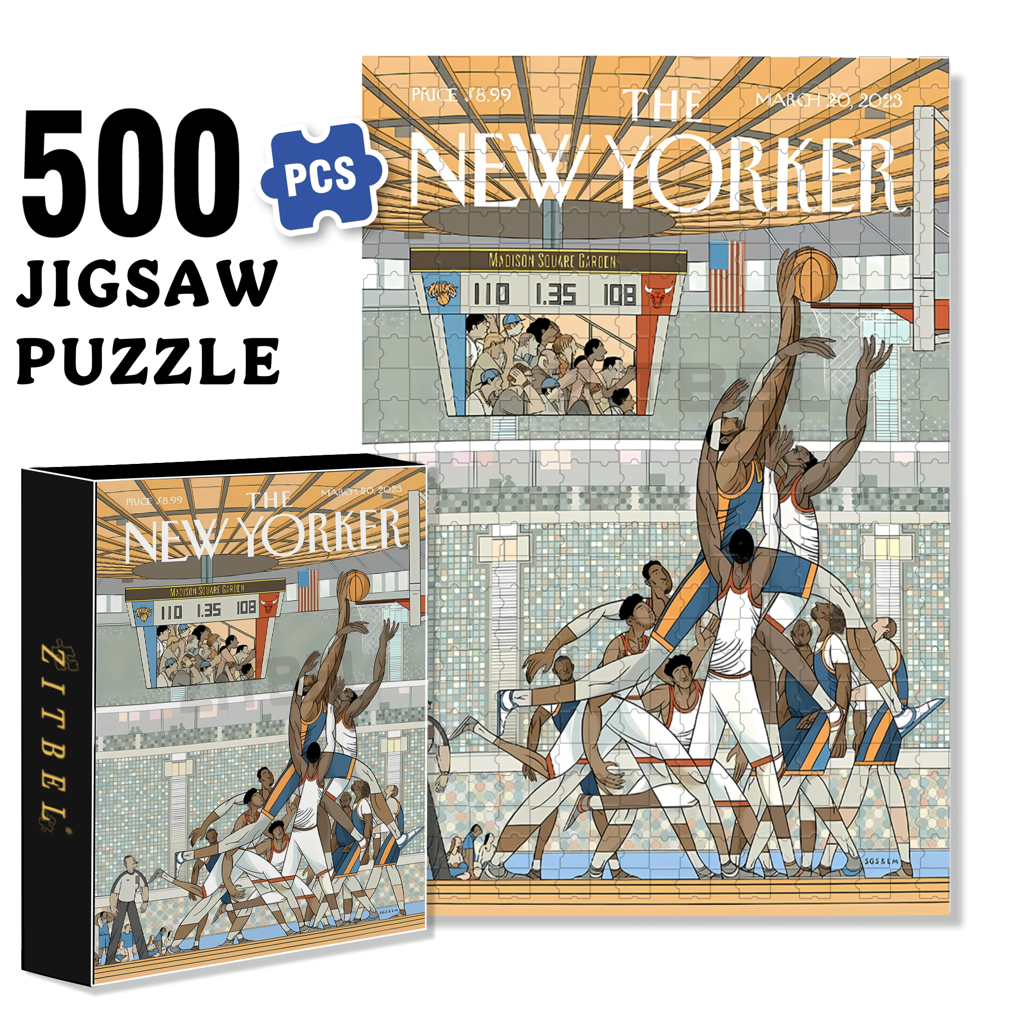 Intense Competition 500pcs/1000pcs Jigsaw Puzzle, Scratch-Resistant, Interactive Family Game & Brain-Boosting DIY Decor, Perfect for Halloween, Christmas & New Year Gifts, Family Puzzle Game