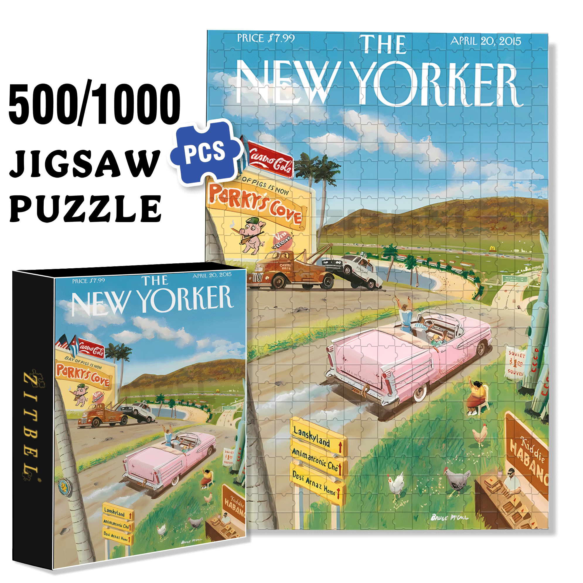 Lanskyland 500pcs/1000pcs Jigsaw Puzzle, Scratch-Resistant, Interactive Family Game & Brain-Boosting DIY Decor, Perfect for Halloween, Christmas & New Year Gifts, Family Puzzle Game