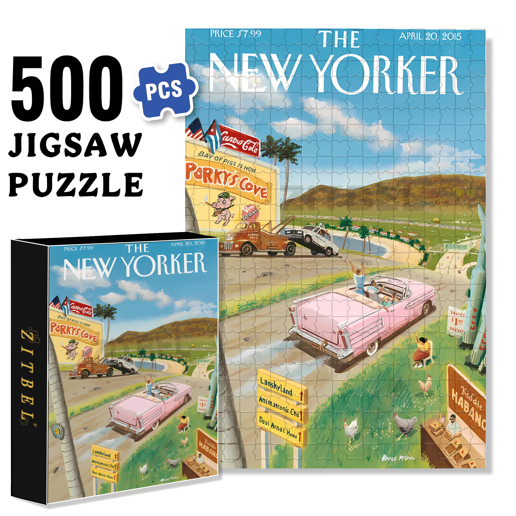 Lanskyland 500pcs/1000pcs Jigsaw Puzzle, Scratch-Resistant, Interactive Family Game & Brain-Boosting DIY Decor, Perfect for Halloween, Christmas & New Year Gifts, Family Puzzle Game