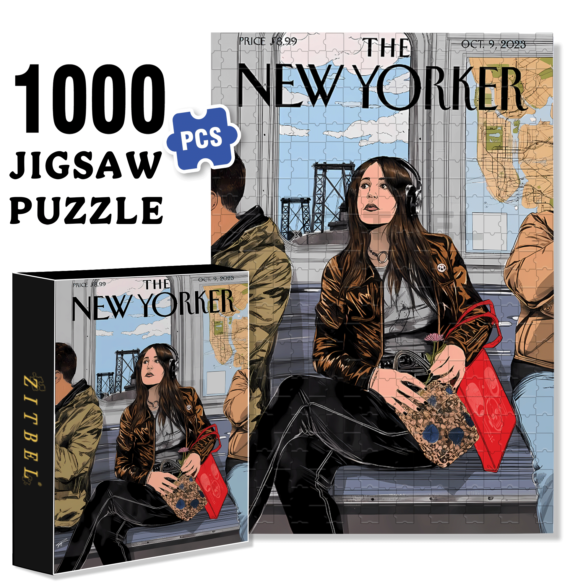 Long-haired Beauty 500pcs/1000pcs Jigsaw Puzzle, Scratch-Resistant, Interactive Family Game & Brain-Boosting DIY Decor, Perfect for Halloween, Christmas & New Year Gifts, Family Puzzle Game