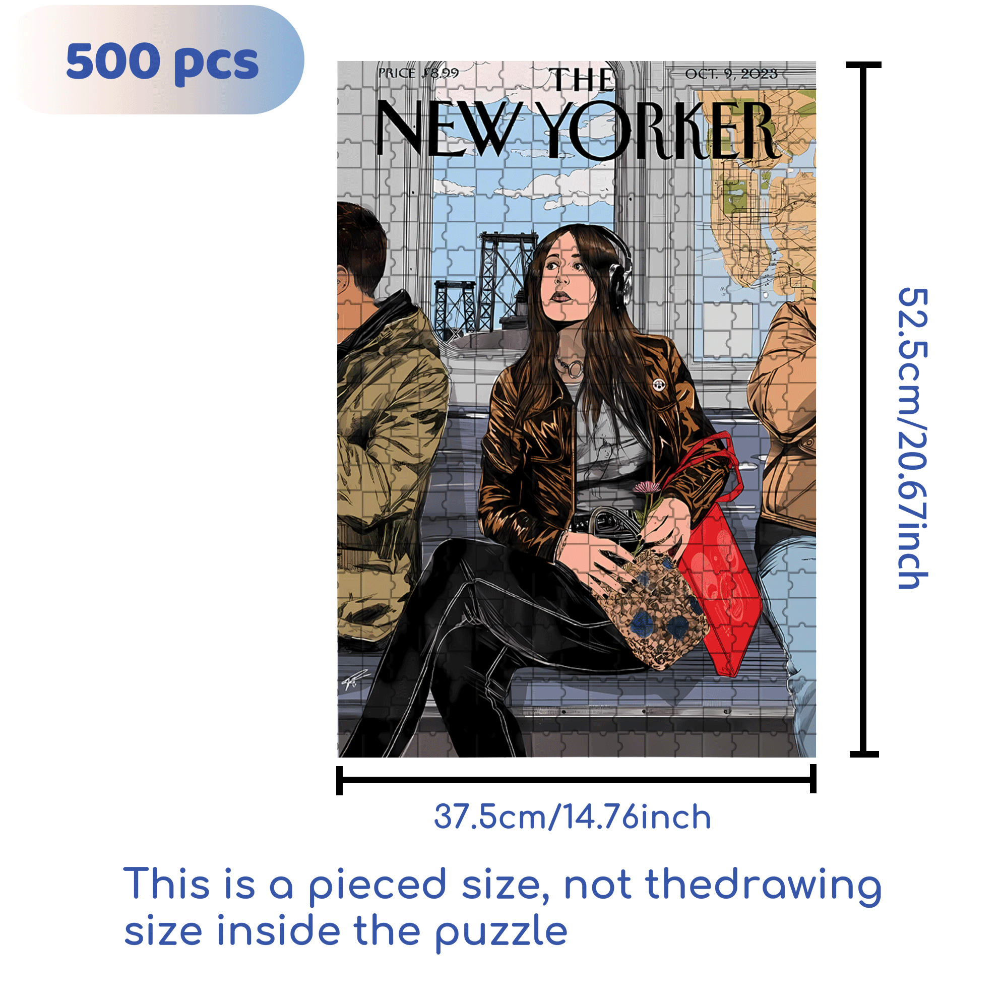 Long-haired Beauty 500pcs/1000pcs Jigsaw Puzzle, Scratch-Resistant, Interactive Family Game & Brain-Boosting DIY Decor, Perfect for Halloween, Christmas & New Year Gifts, Family Puzzle Game