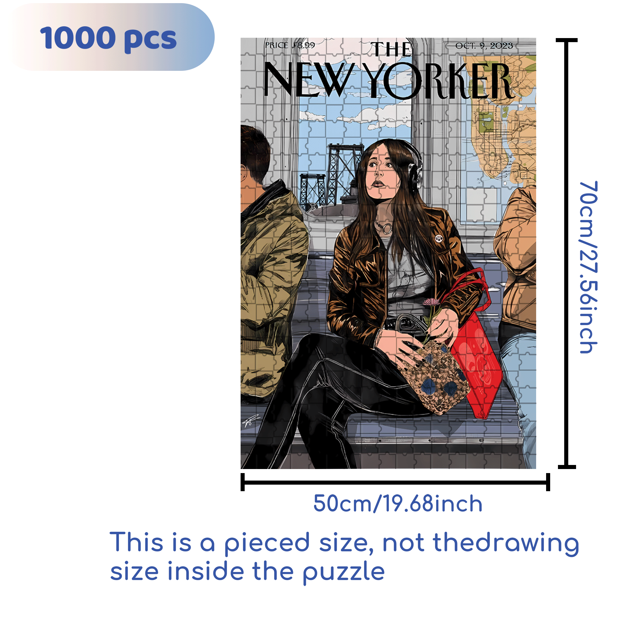 Long-haired Beauty 500pcs/1000pcs Jigsaw Puzzle, Scratch-Resistant, Interactive Family Game & Brain-Boosting DIY Decor, Perfect for Halloween, Christmas & New Year Gifts, Family Puzzle Game