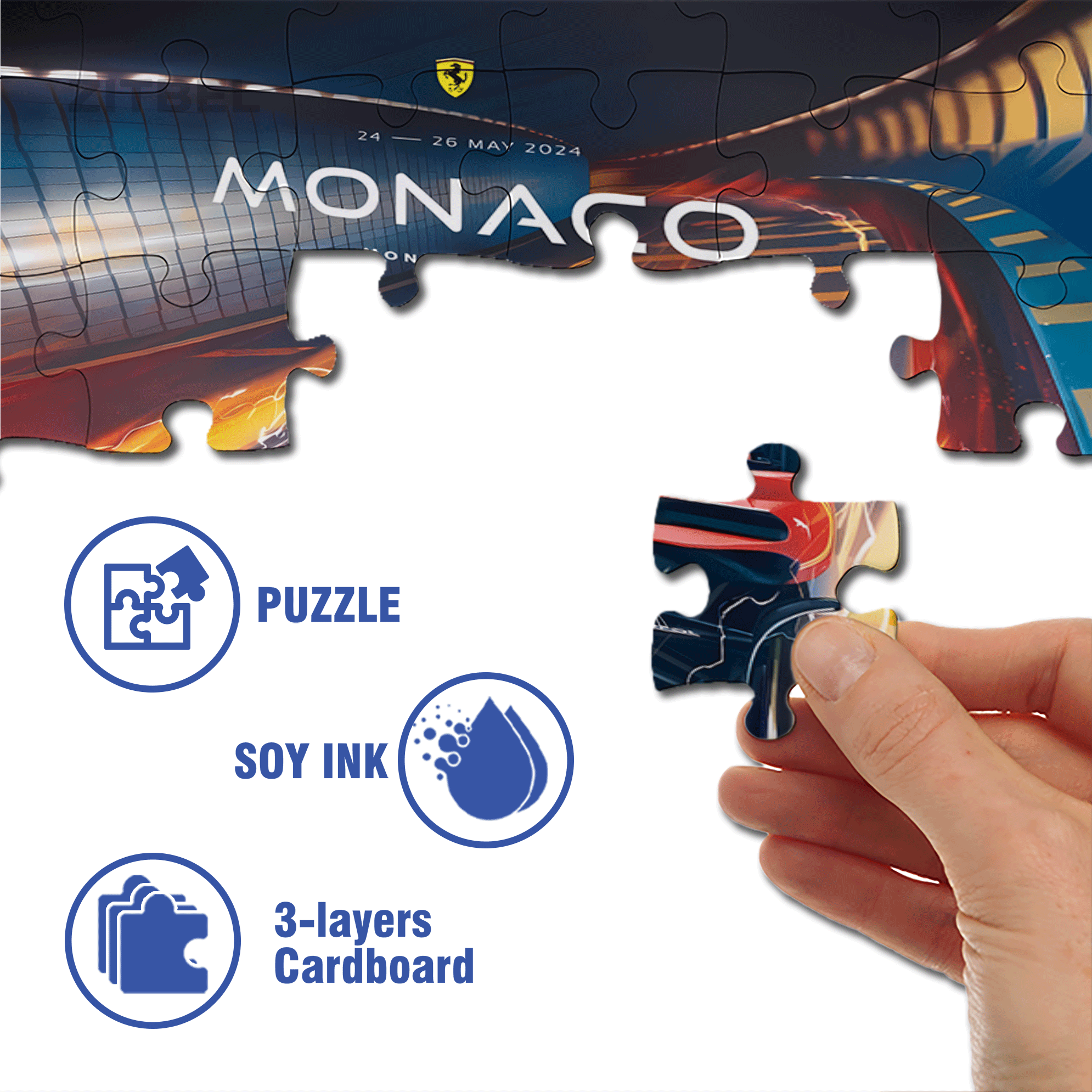 Monaco 500pcs/1000pcs Jigsaw Puzzle, Scratch-Resistant, Interactive Family Game & Brain-Boosting DIY Decor, Perfect for Halloween, Christmas & New Year Gifts, Family Puzzle Game