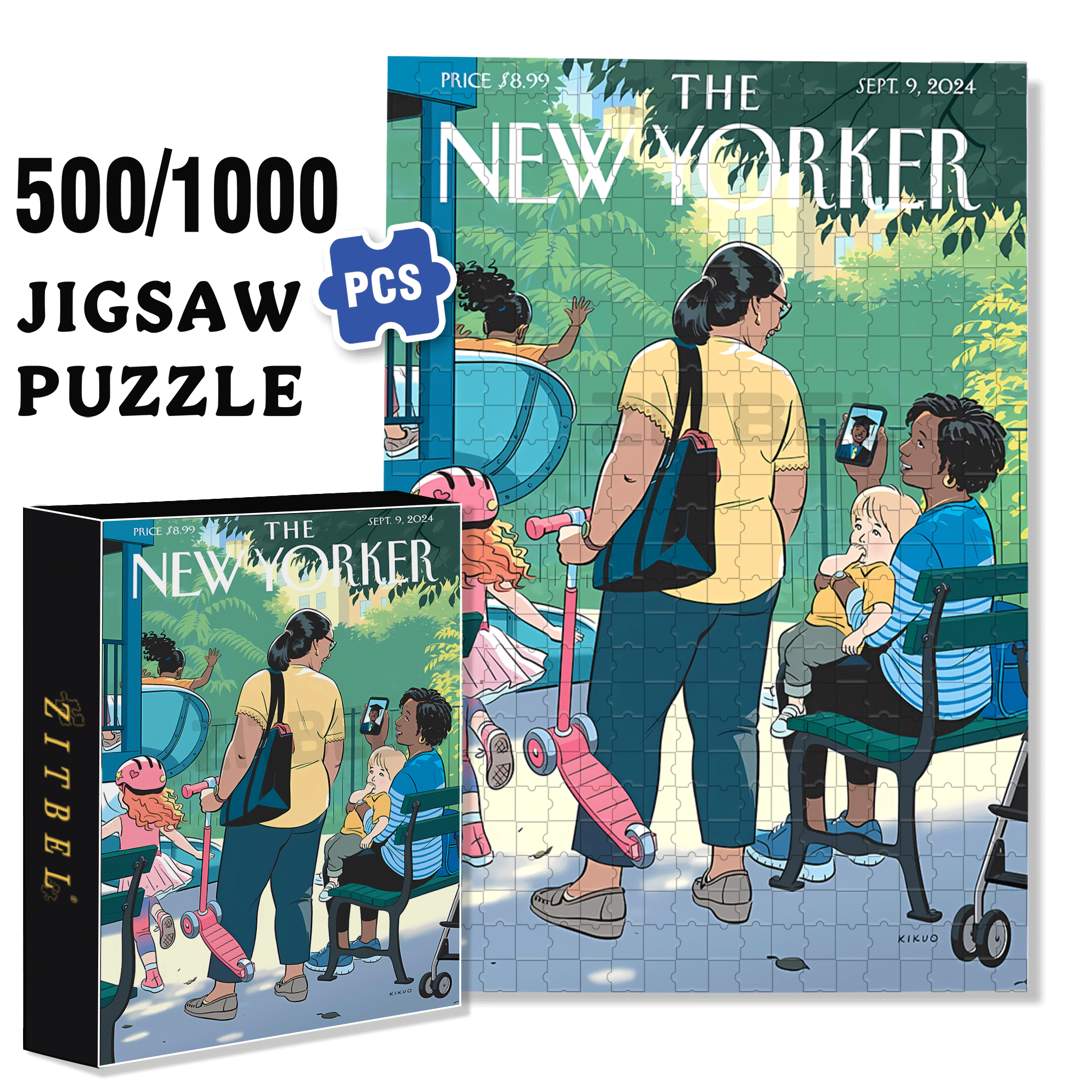 My Son 500pcs/1000pcs Jigsaw Puzzle, Scratch-Resistant, Interactive Family Game & Brain-Boosting DIY Decor, Perfect for Halloween, Christmas & New Year Gifts, Family Puzzle Game