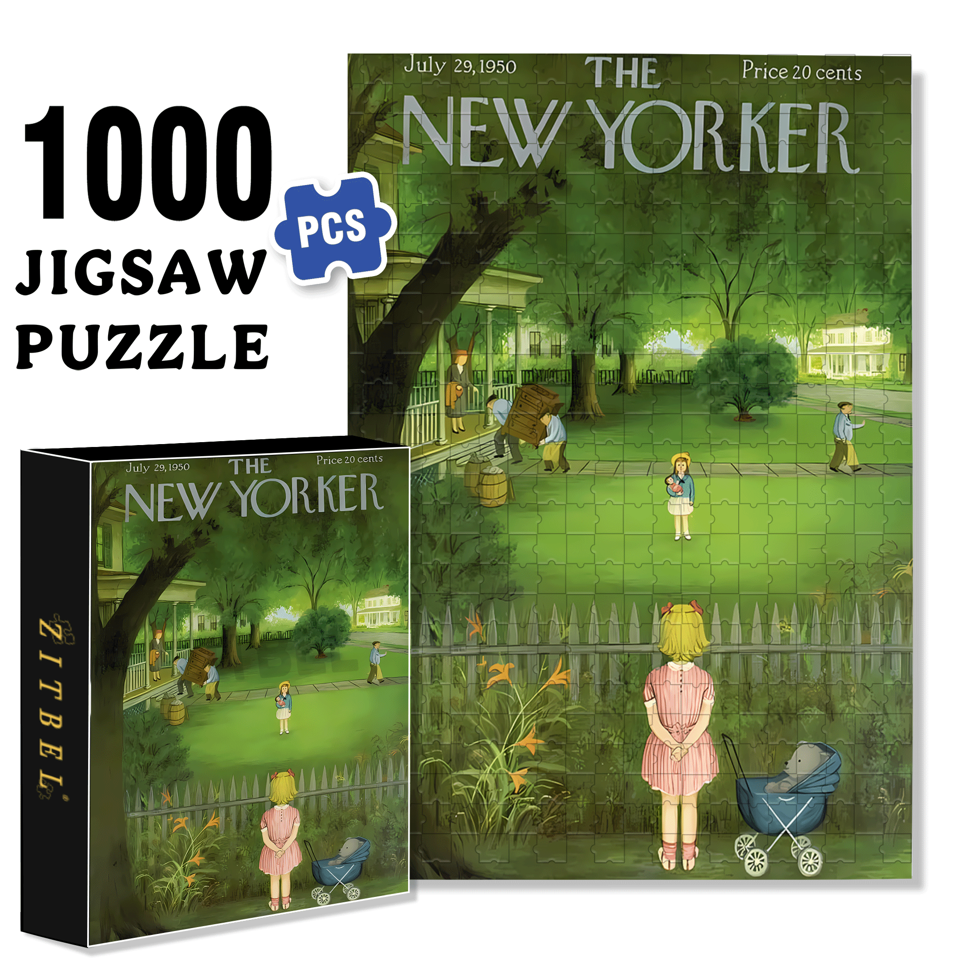 New Neighbors 500pcs/1000pcs Jigsaw Puzzle, Scratch-Resistant, Interactive Family Game & Brain-Boosting DIY Decor, Perfect for Halloween, Christmas & New Year Gifts, Family Puzzle Game