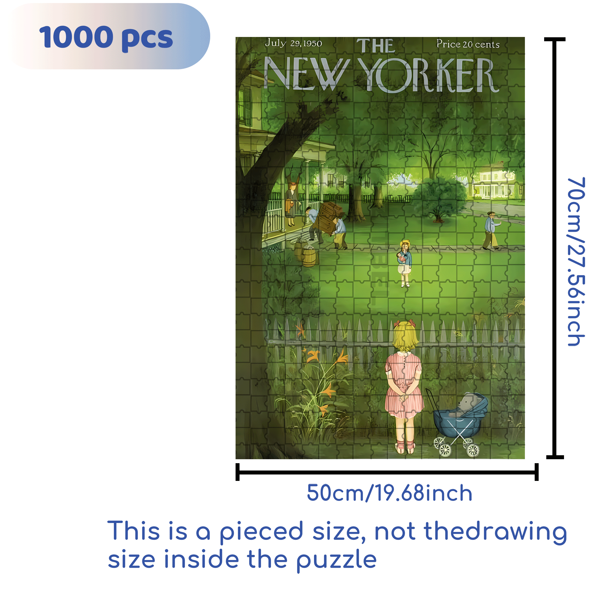 New Neighbors 500pcs/1000pcs Jigsaw Puzzle, Scratch-Resistant, Interactive Family Game & Brain-Boosting DIY Decor, Perfect for Halloween, Christmas & New Year Gifts, Family Puzzle Game