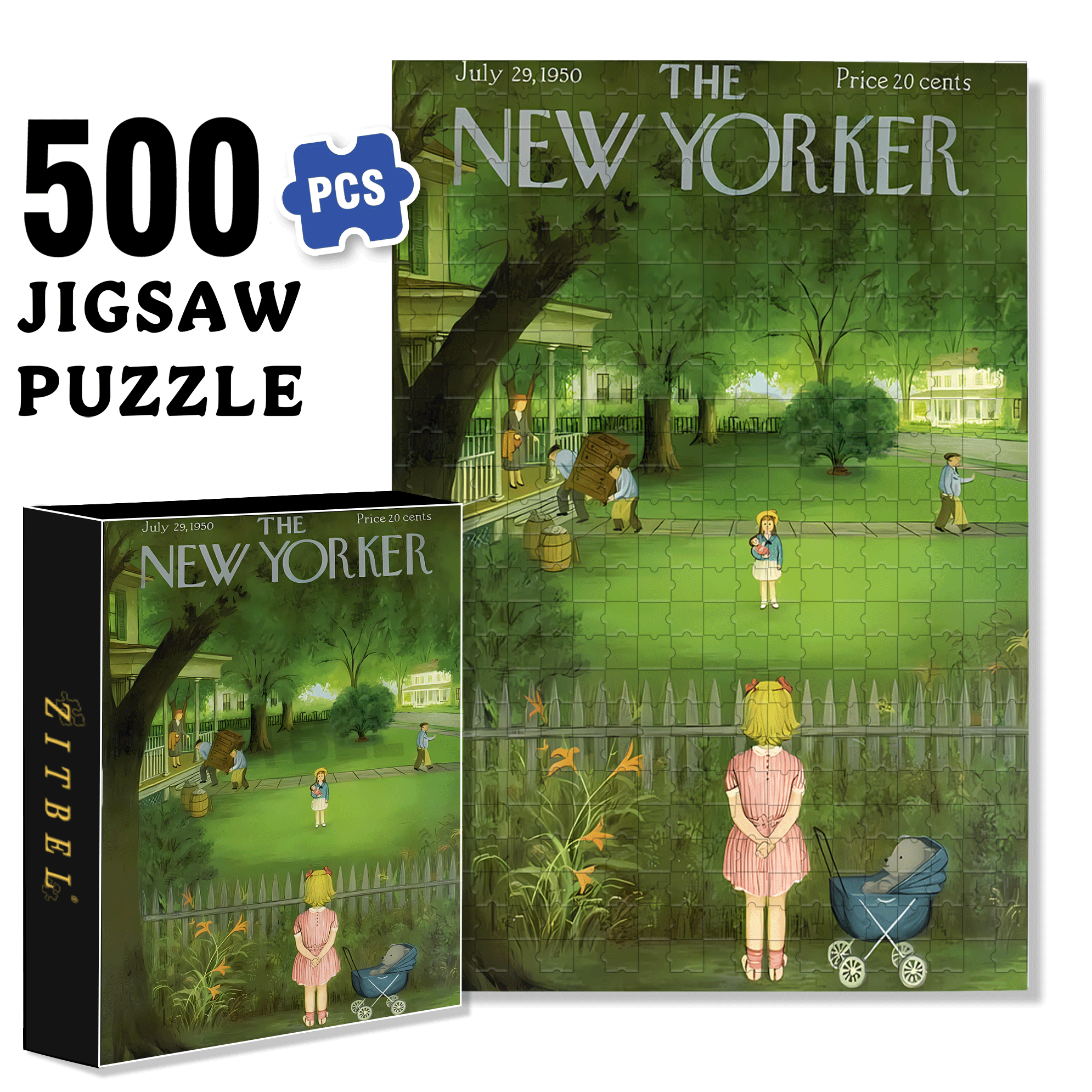 New Neighbors 500pcs/1000pcs Jigsaw Puzzle, Scratch-Resistant, Interactive Family Game & Brain-Boosting DIY Decor, Perfect for Halloween, Christmas & New Year Gifts, Family Puzzle Game
