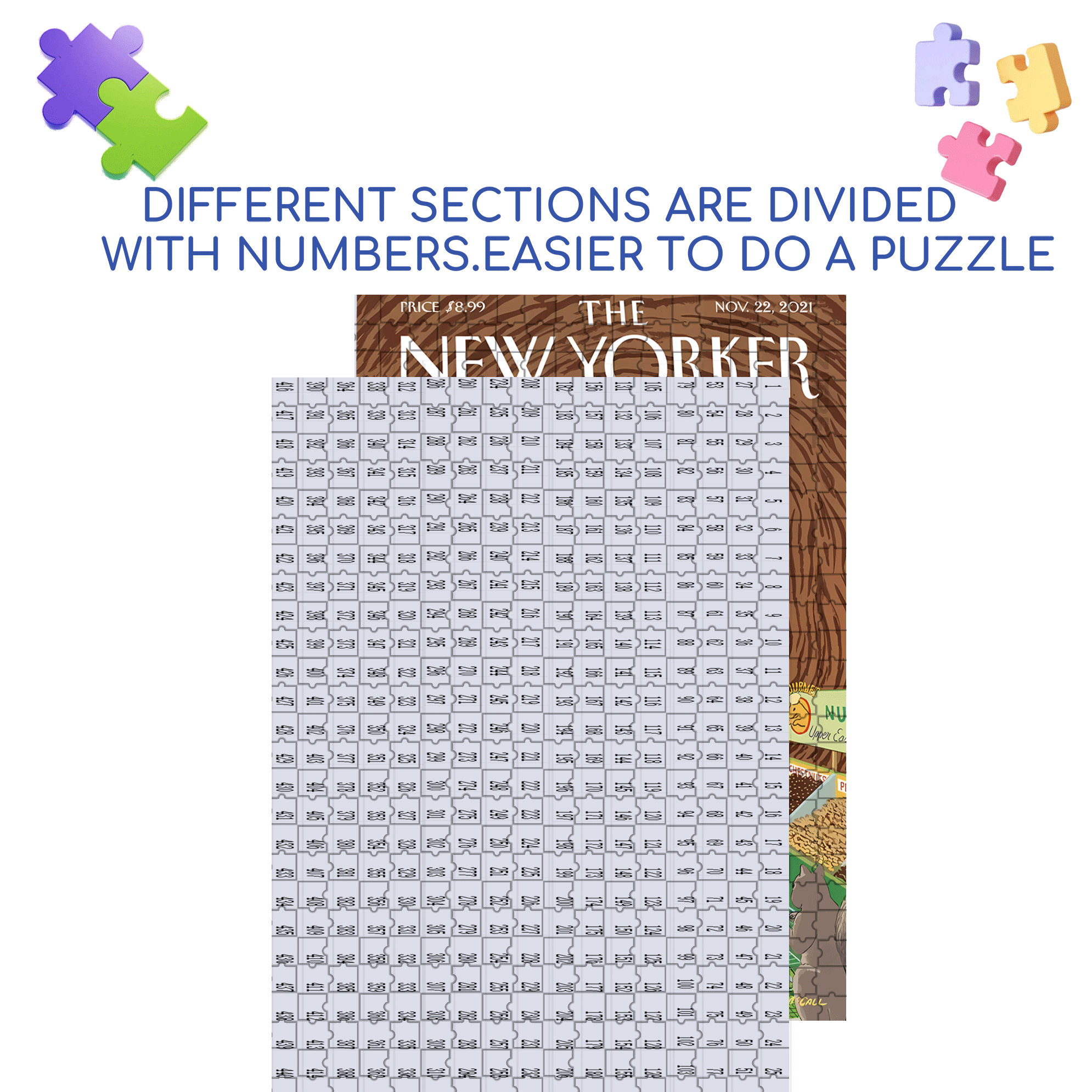 Nut Supermarket 500pcs/1000pcs Jigsaw Puzzle, Scratch-Resistant, Interactive Family Game & Brain-Boosting DIY Decor, Perfect for Halloween, Christmas & New Year Gifts, Family Puzzle Game