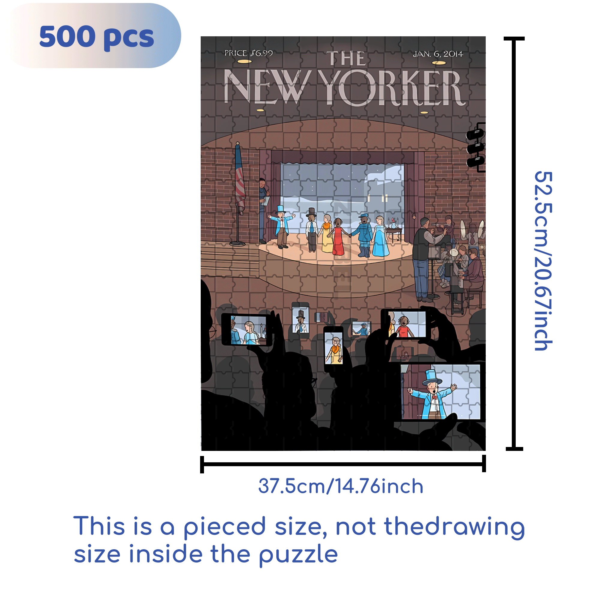 Open Day 500pcs/1000pcs Jigsaw Puzzle, Scratch-Resistant, Interactive Family Game & Brain-Boosting DIY Decor, Perfect for Halloween, Christmas & New Year Gifts, Family Puzzle Game
