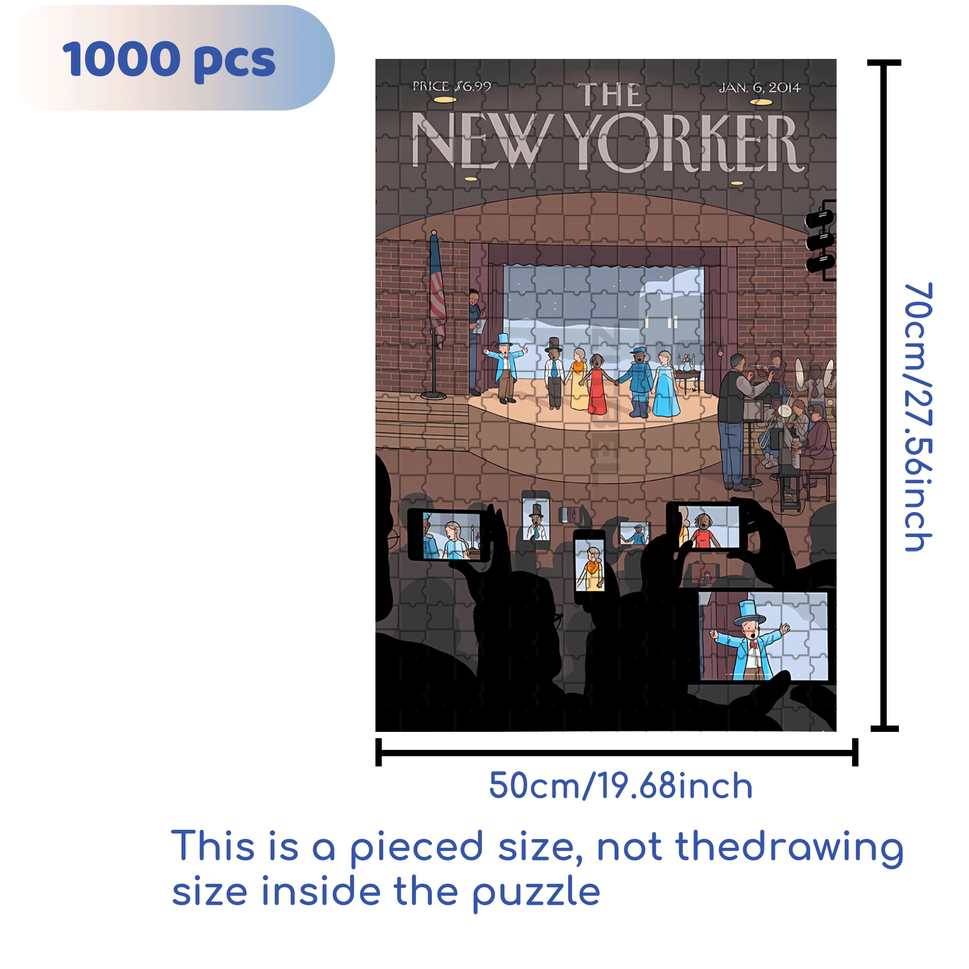 Open Day 500pcs/1000pcs Jigsaw Puzzle, Scratch-Resistant, Interactive Family Game & Brain-Boosting DIY Decor, Perfect for Halloween, Christmas & New Year Gifts, Family Puzzle Game