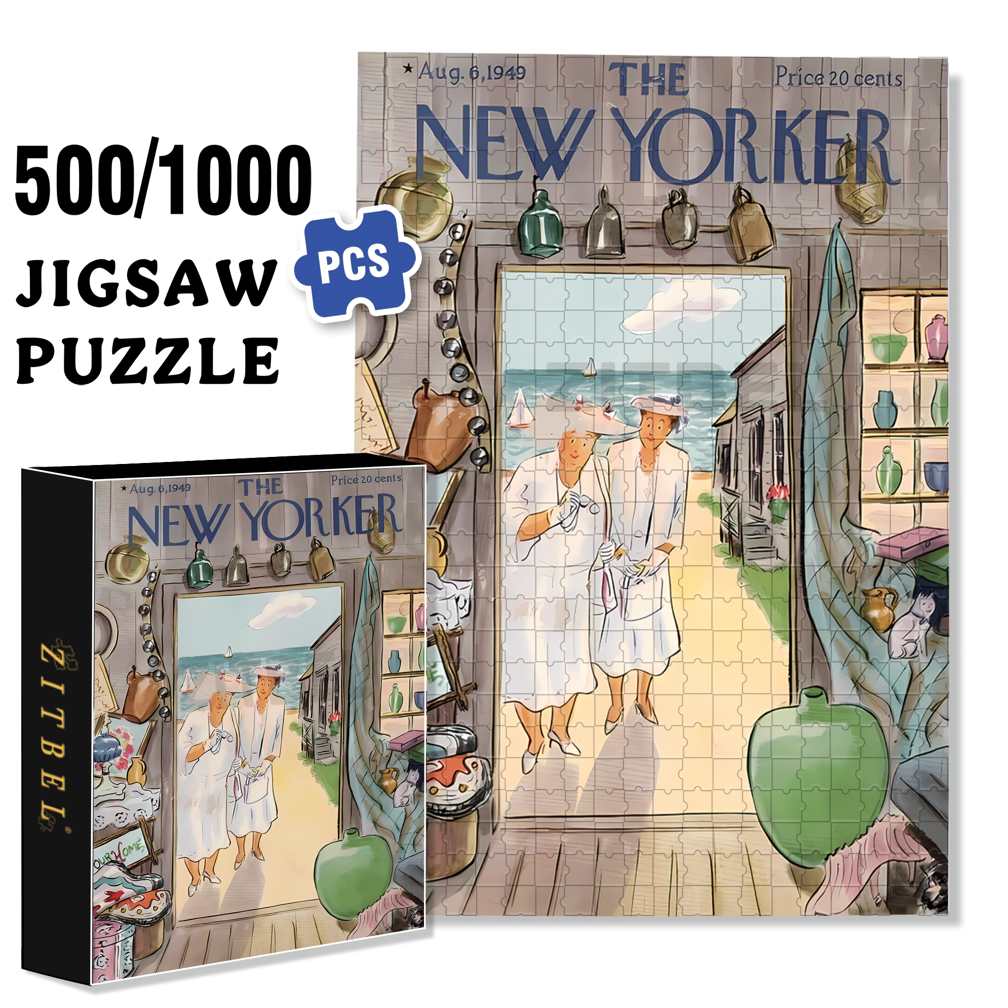 Our Home 500pcs/1000pcs Jigsaw Puzzle, Scratch-Resistant, Interactive Family Game & Brain-Boosting DIY Decor, Perfect for Halloween, Christmas & New Year Gifts, Family Puzzle Game
