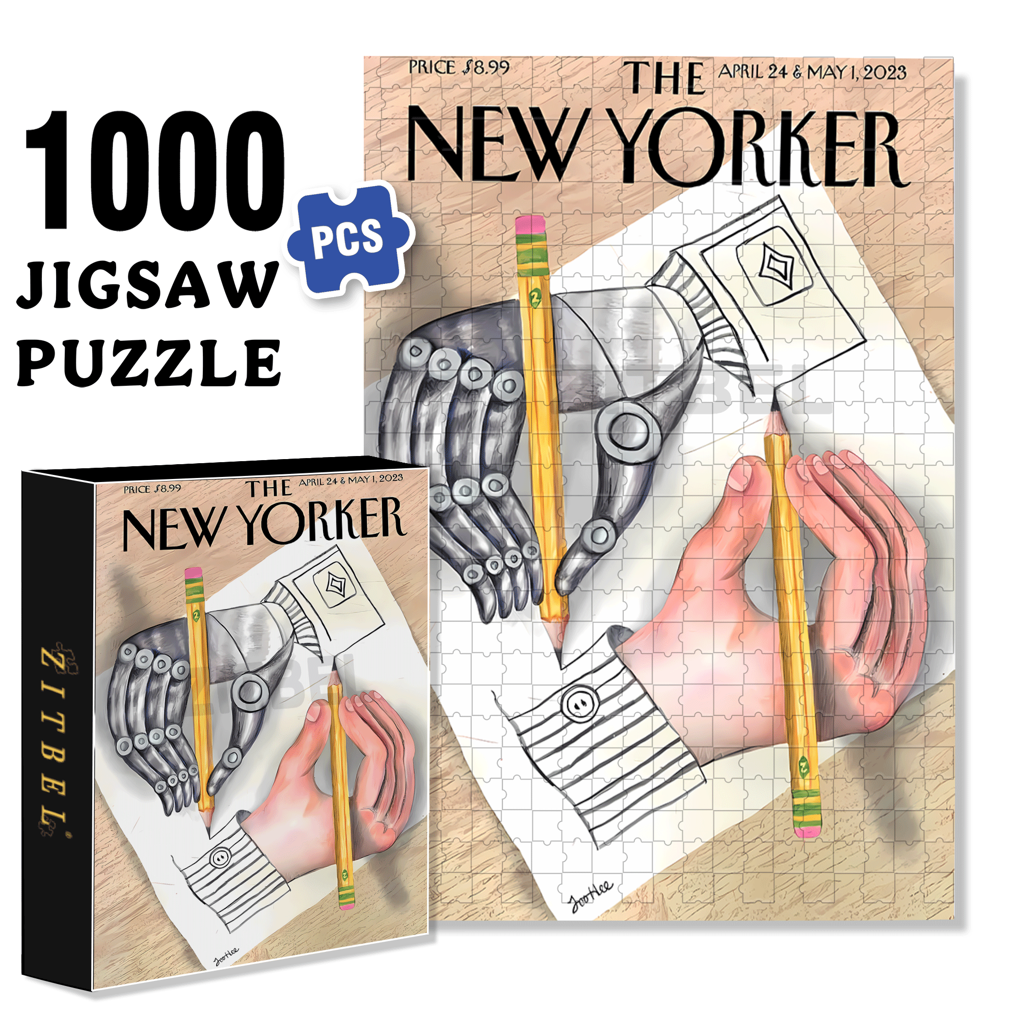 Present And Future 500pcs/1000pcs Jigsaw Puzzle, Scratch-Resistant, Interactive Family Game & Brain-Boosting DIY Decor, Perfect for Halloween, Christmas & New Year Gifts, Family Puzzle Game
