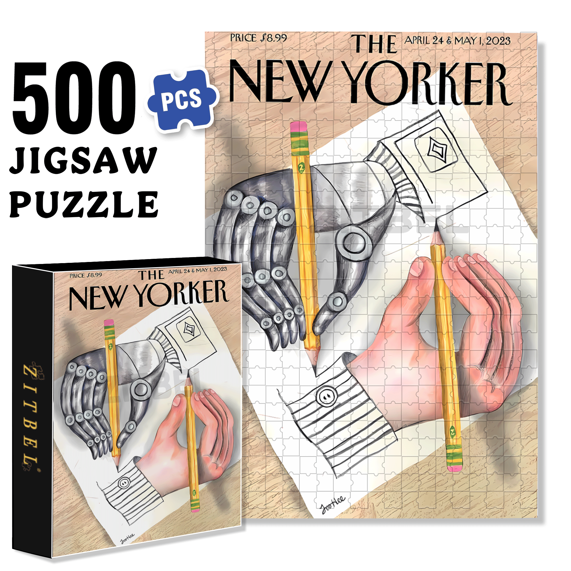 Present And Future 500pcs/1000pcs Jigsaw Puzzle, Scratch-Resistant, Interactive Family Game & Brain-Boosting DIY Decor, Perfect for Halloween, Christmas & New Year Gifts, Family Puzzle Game