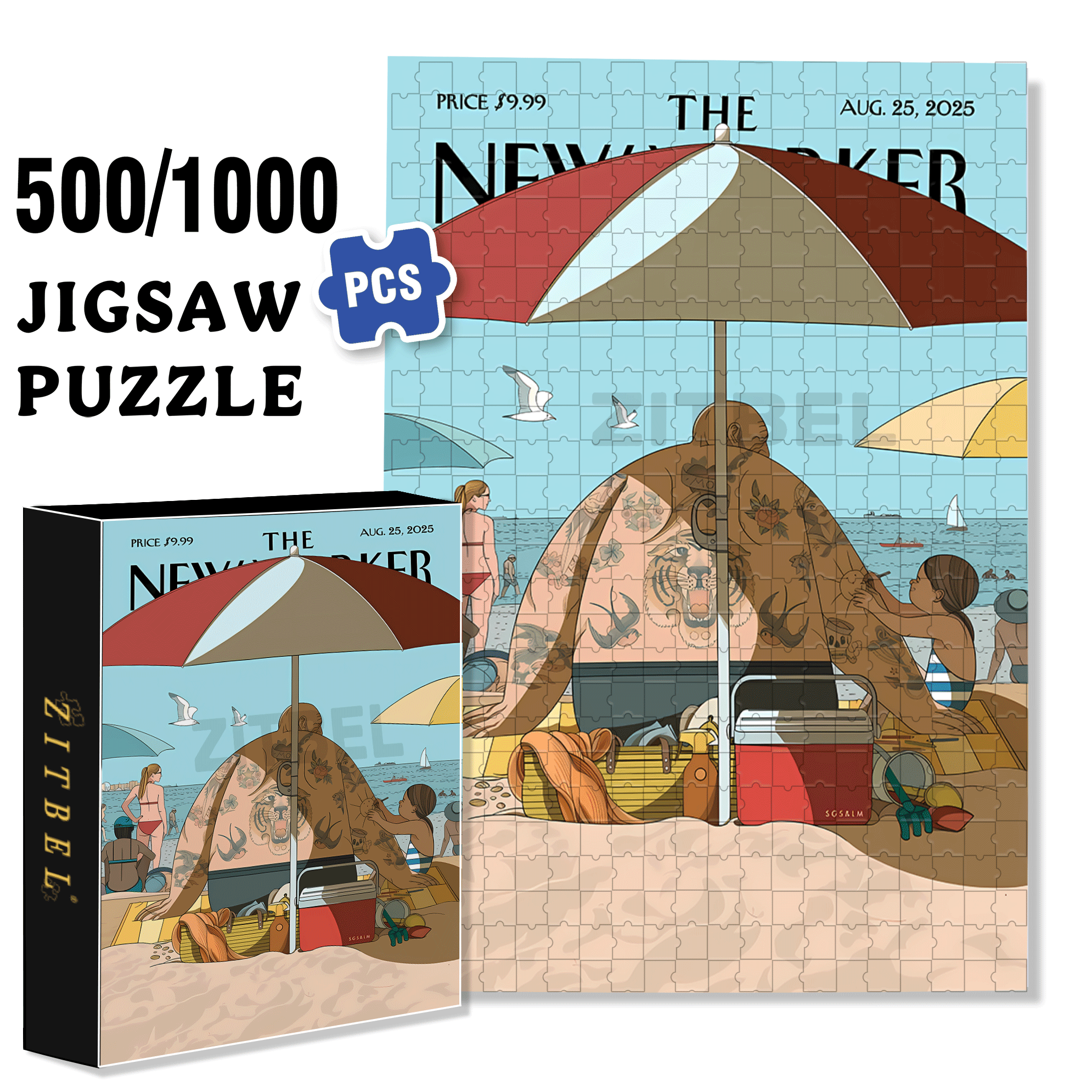 Tattoo Of Love 500pcs/1000pcs Jigsaw Puzzle, Scratch-Resistant, Interactive Family Game & Brain-Boosting DIY Decor, Perfect for Halloween, Christmas & New Year Gifts, Family Puzzle Game