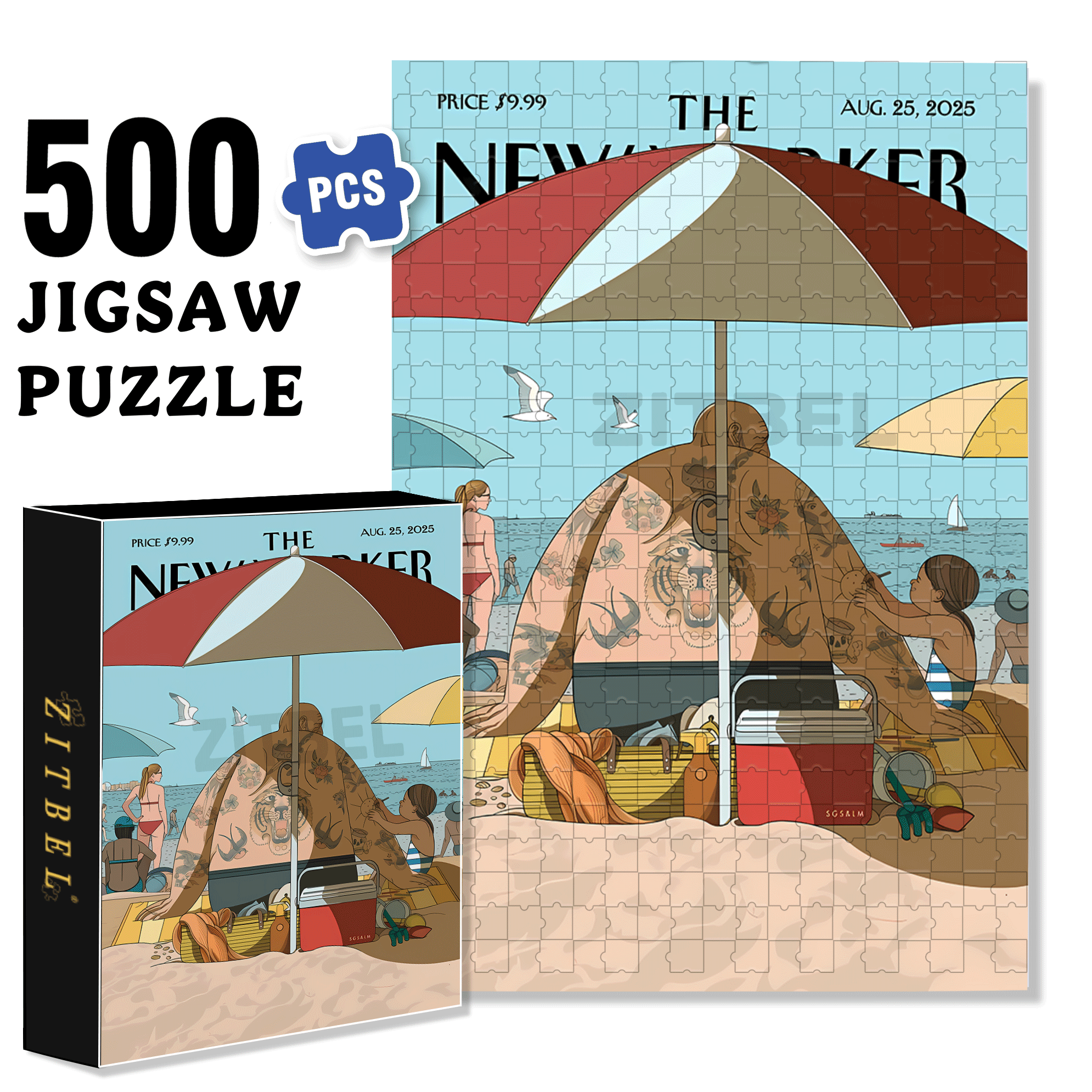 Tattoo Of Love 500pcs/1000pcs Jigsaw Puzzle, Scratch-Resistant, Interactive Family Game & Brain-Boosting DIY Decor, Perfect for Halloween, Christmas & New Year Gifts, Family Puzzle Game