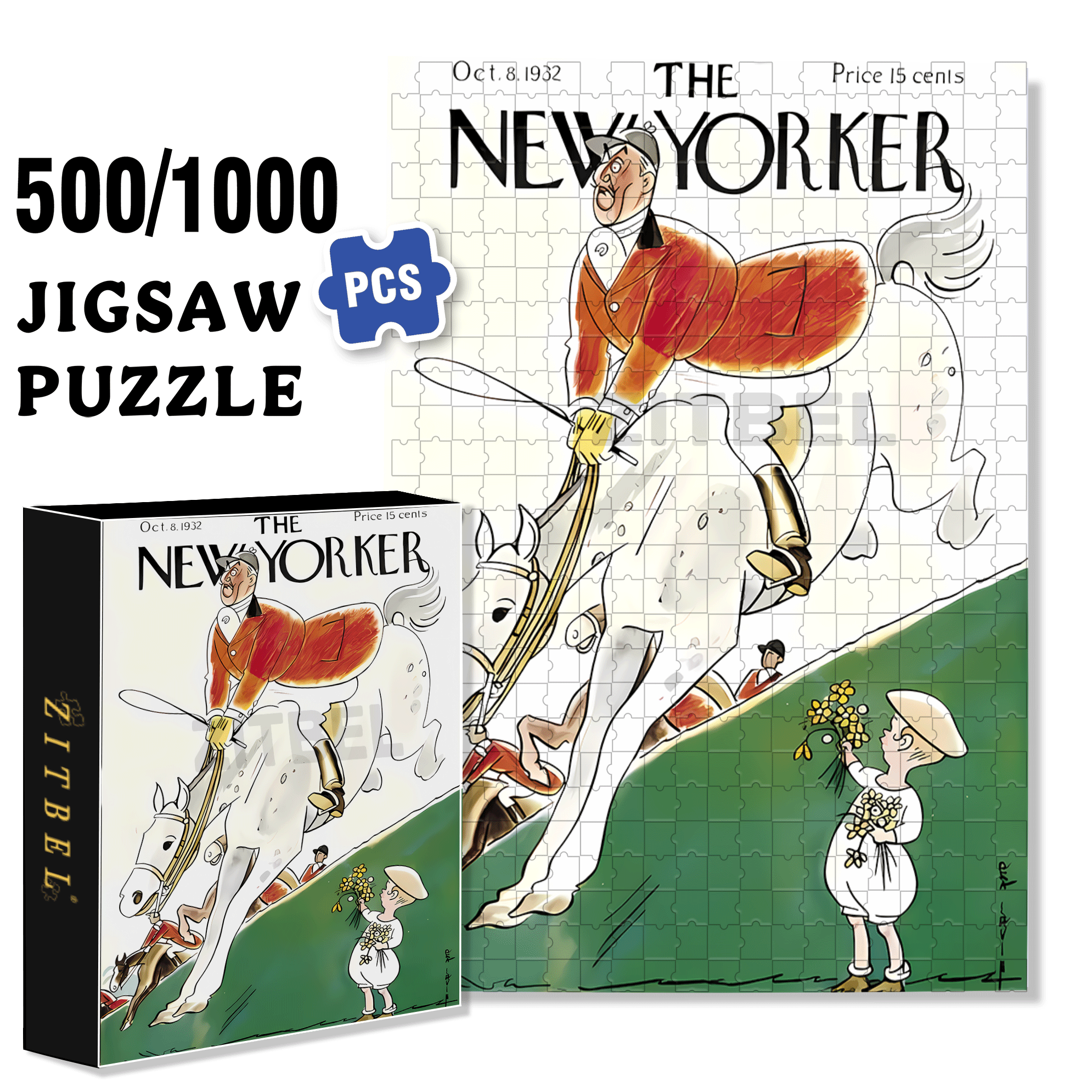 The Amazing Race 500pcs/1000pcs Jigsaw Puzzle, Scratch-Resistant, Interactive Family Game & Brain-Boosting DIY Decor, Perfect for Halloween, Christmas & New Year Gifts, Family Puzzle Game