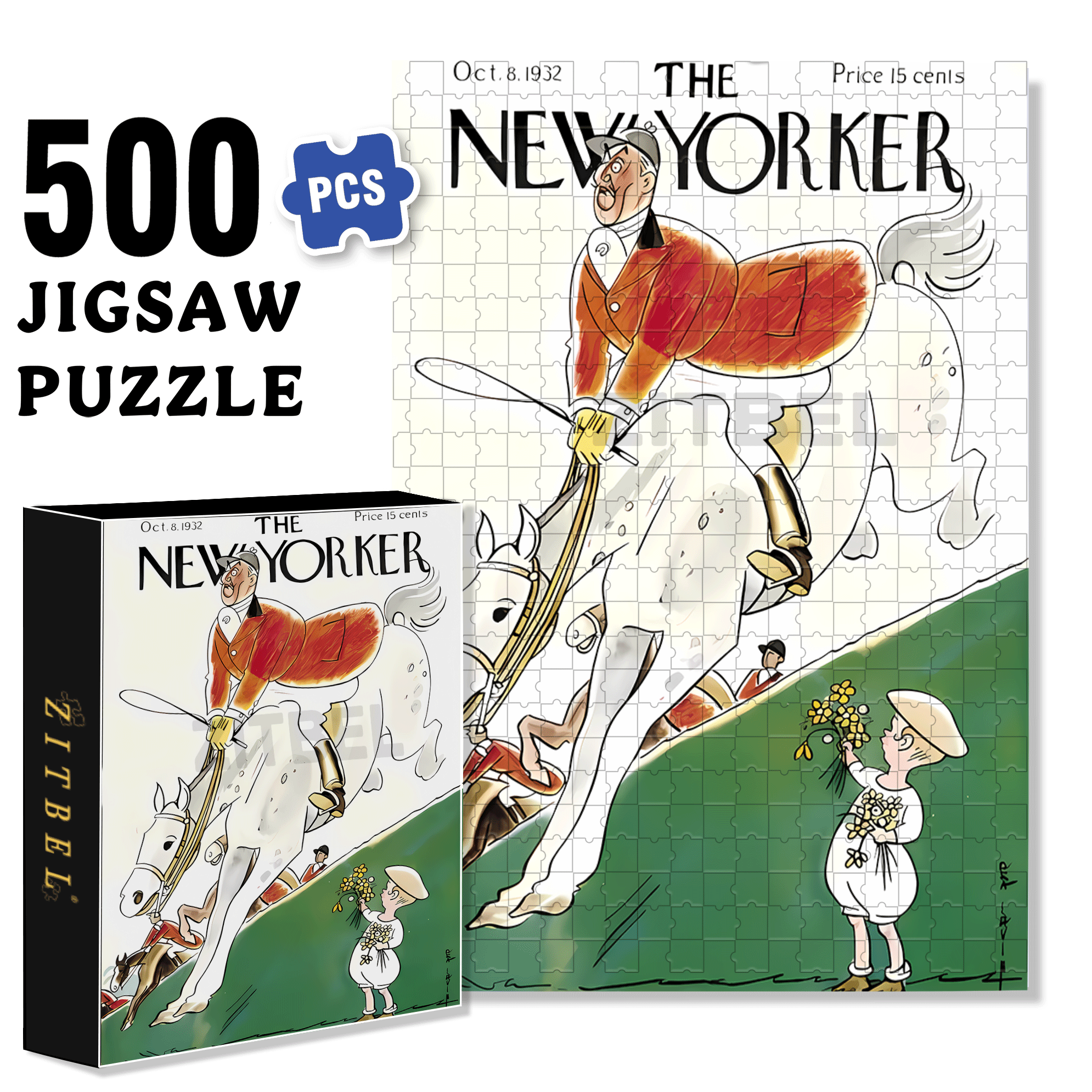 The Amazing Race 500pcs/1000pcs Jigsaw Puzzle, Scratch-Resistant, Interactive Family Game & Brain-Boosting DIY Decor, Perfect for Halloween, Christmas & New Year Gifts, Family Puzzle Game