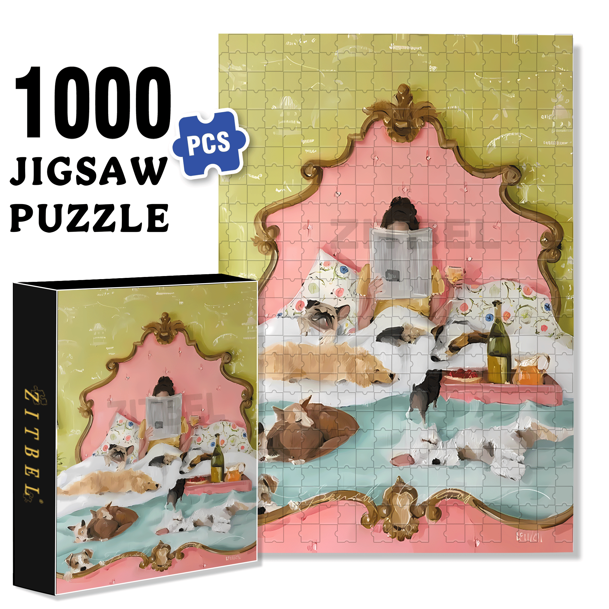 The Saturday Paper 500pcs/1000pcs Jigsaw Puzzle, Scratch-Resistant, Interactive Family Game & Brain-Boosting DIY Decor, Perfect for Halloween, Christmas & New Year Gifts, Family Puzzle Game